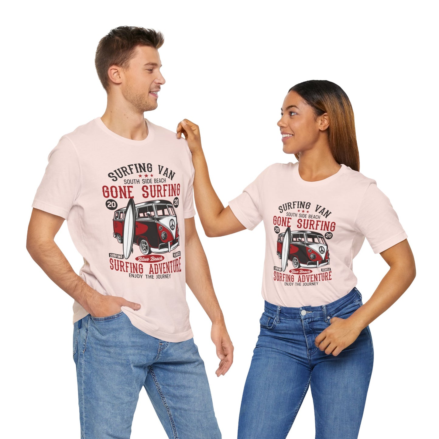 Surfing Van, Surfing Adventure - Unisex Jersey Short Sleeve Tee - 12613