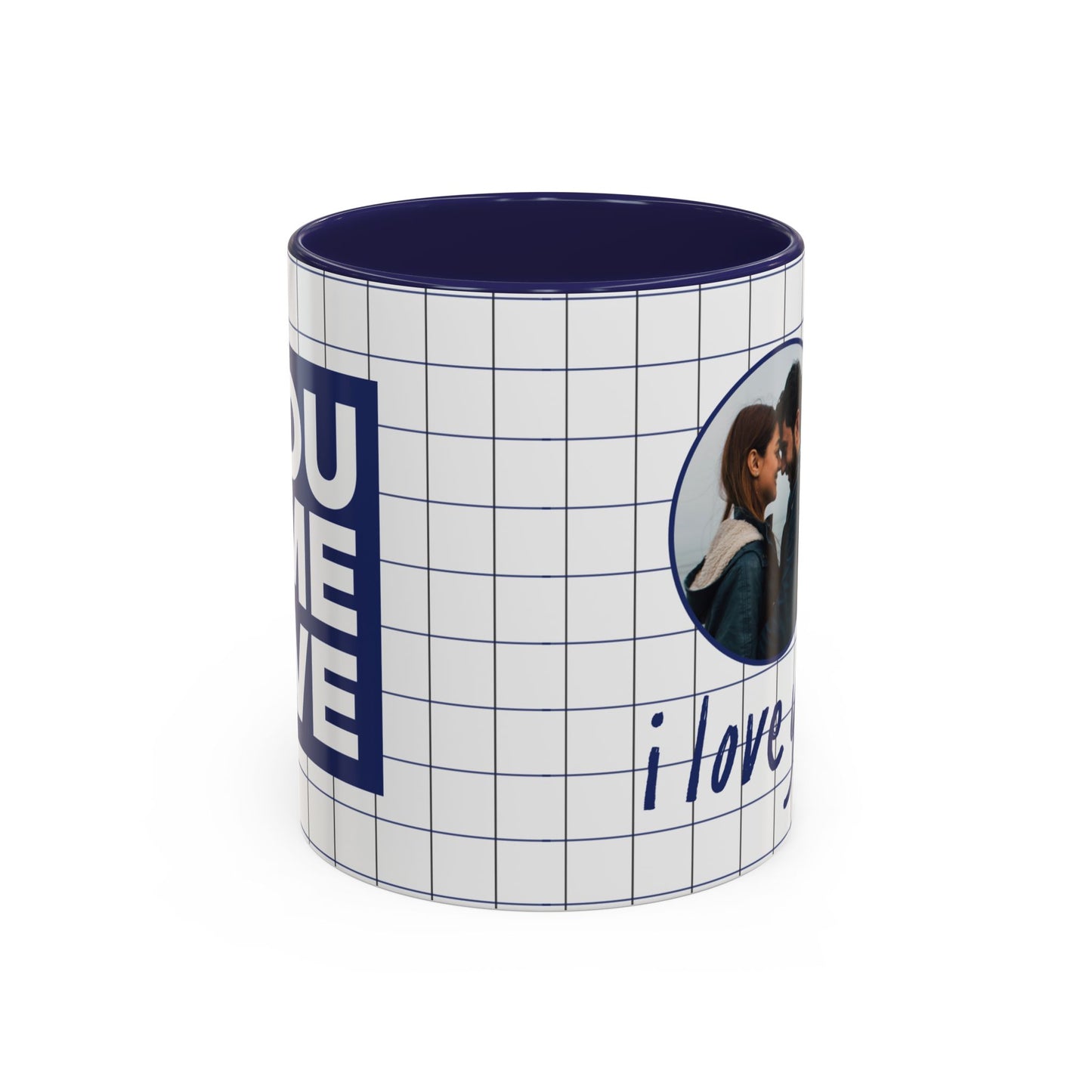 You+Me=We, I Love You, Couple's Photo Customizable - Accent Coffee Mug (11, 15oz) - 11077