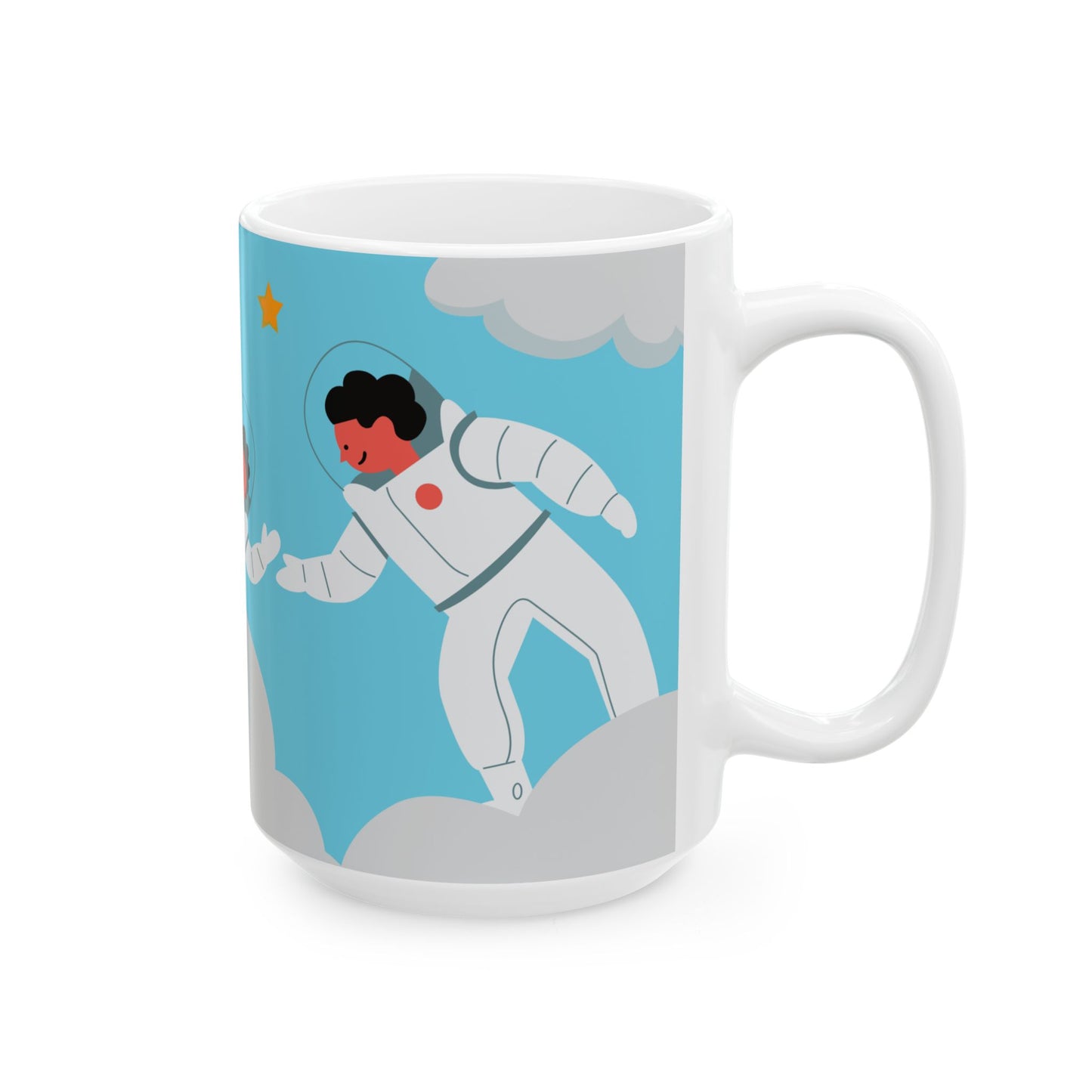 Space Themed Father's Day Ceramic Mug - Perfect Gift for Dads, Astronaut Lovers - 14051