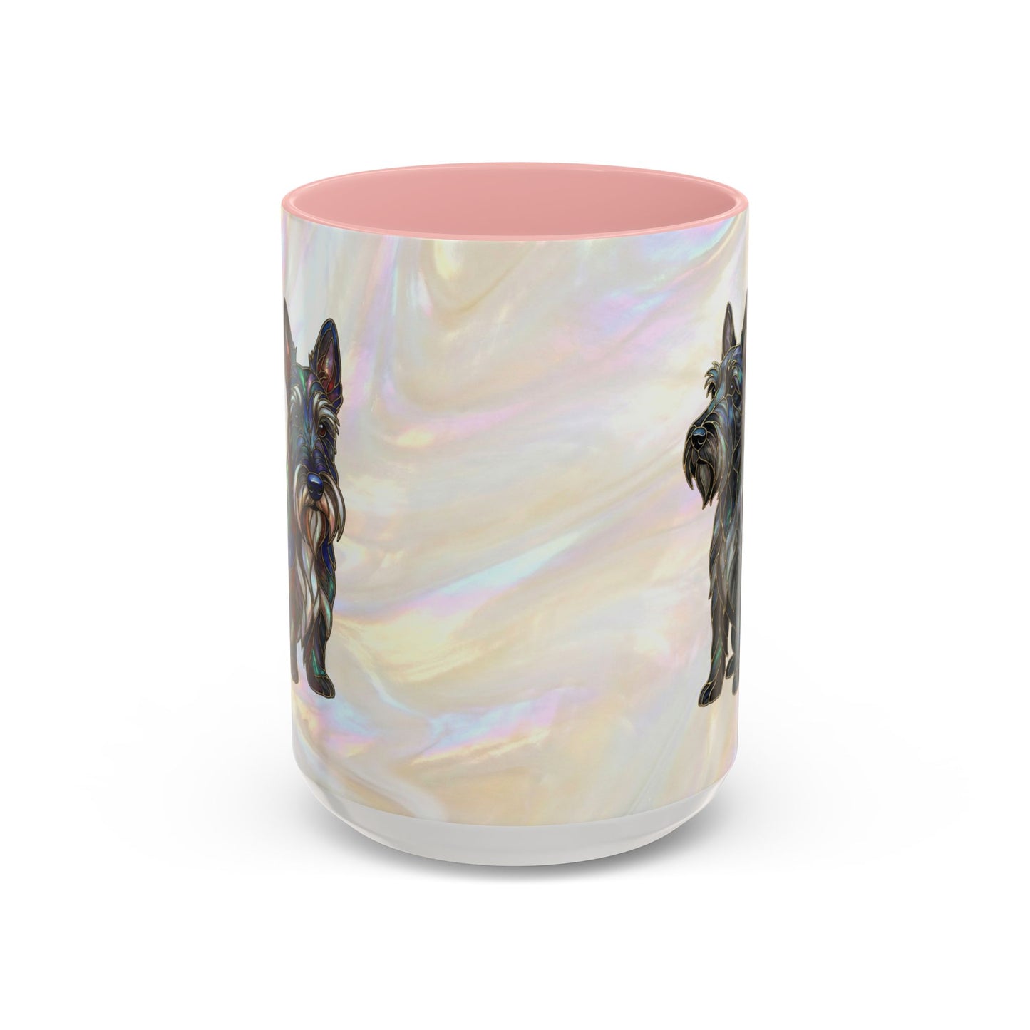 Scottish Terrier Accent Coffee Mug – Stained Glass Design 11/15oz - 14644
