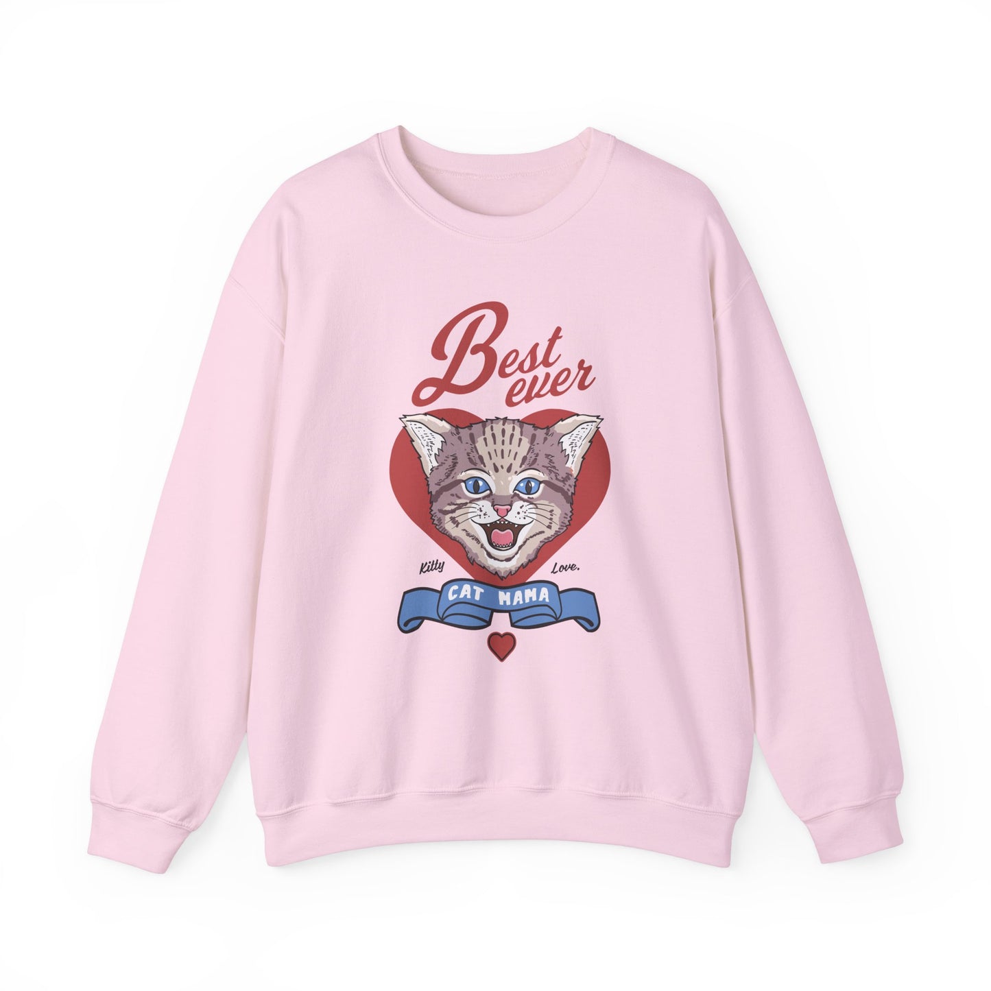 Best Ever Cat Mom - Unisex Heavy Blend™ Crewneck Sweatshirt