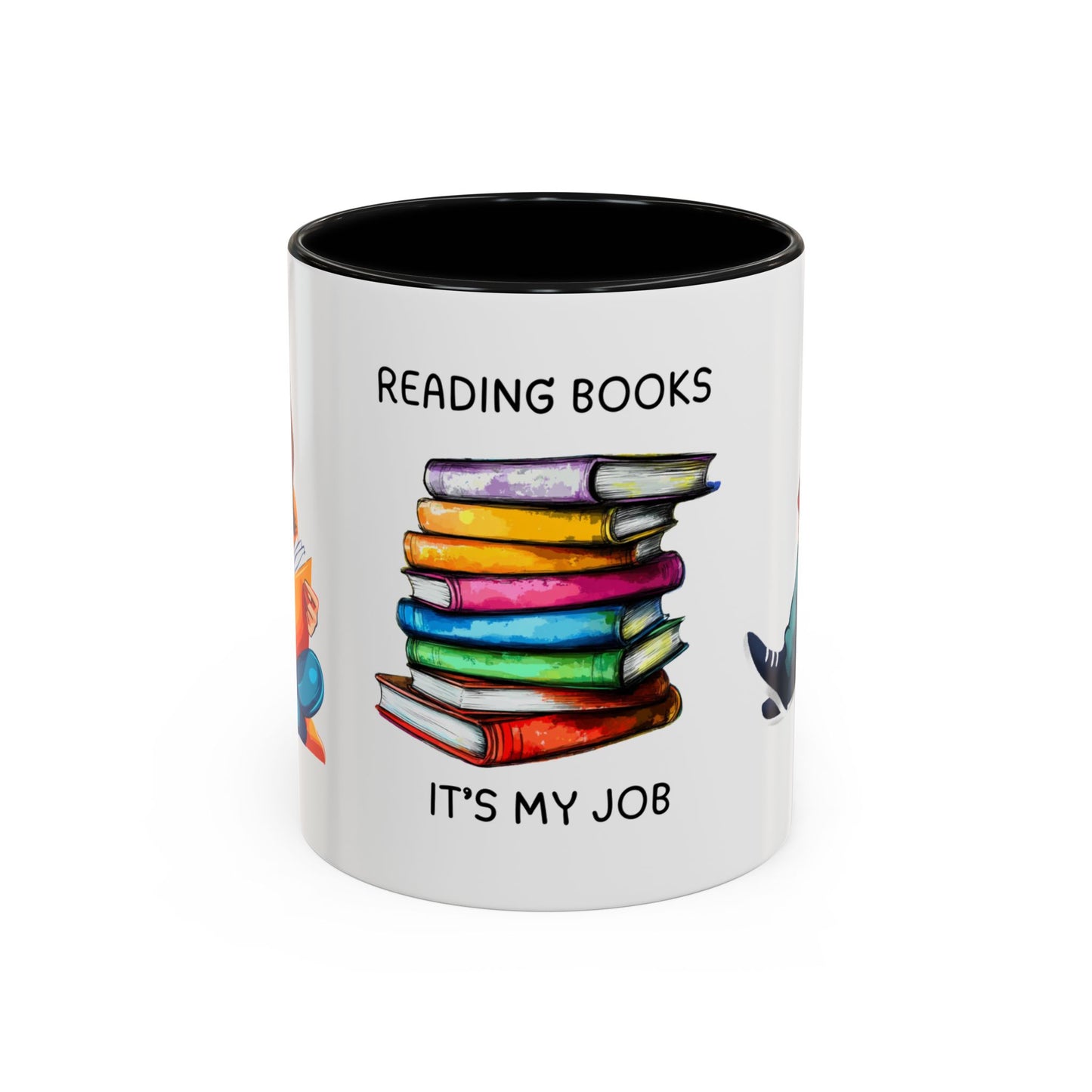 Reading Books, It's My Job - Accent Coffee Mug (11, 15oz) - 10690