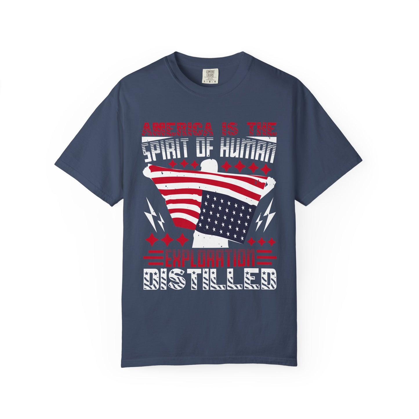 Patriotic Unisex T-Shirt - Spirit of Human Exploration, Independence Day Gift, July 4th Celebration Wear, American Pride Tee - 13792