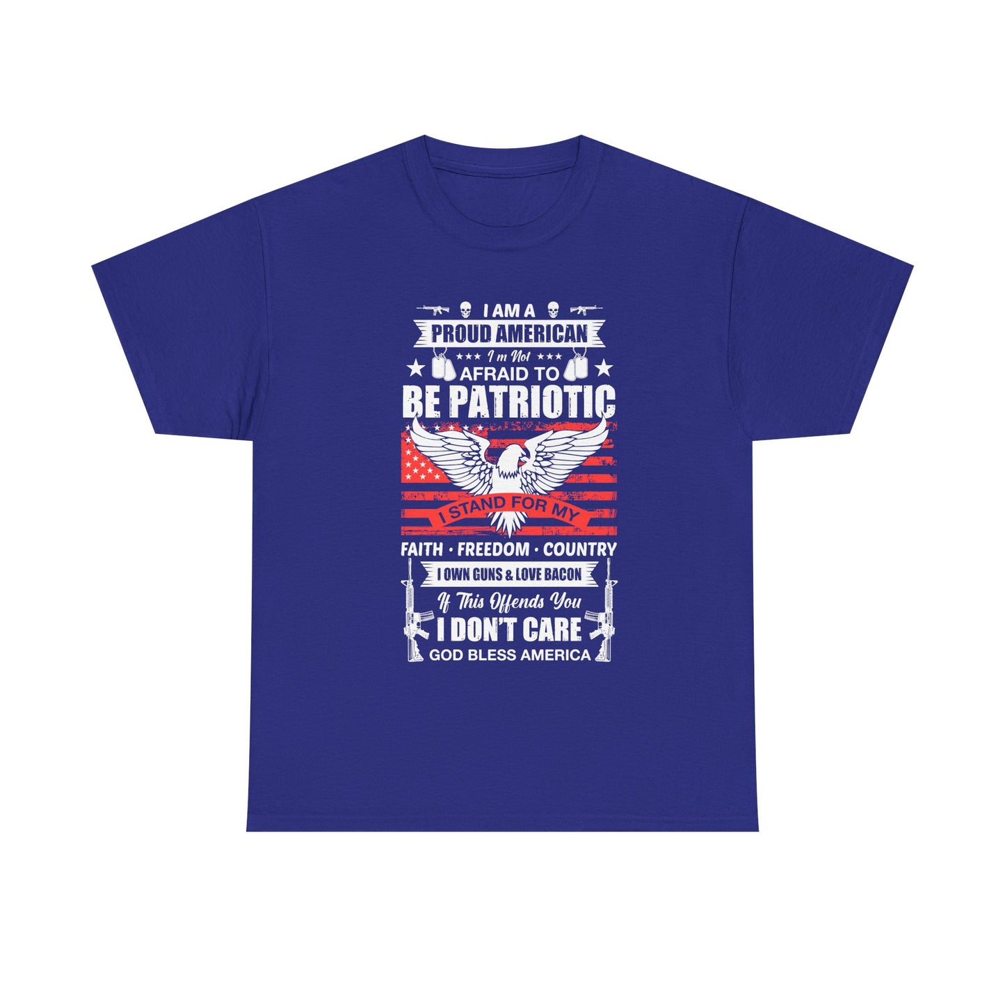Unisex Patriotic Tee - Proud American T-Shirt, 4th of July Gift, Freedom Shirt, Memorial Day Apparel, Casual Wear - 13789