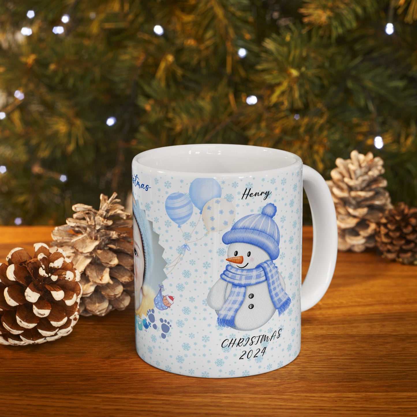 First Christmas. Baby Boy, Customizable - Ceramic Mug, (11oz, 15oz) - 10000