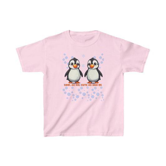 Penguin: Cool As Ice, Cute As Can Be - Kids Heavy Cotton™ Tee - 10865