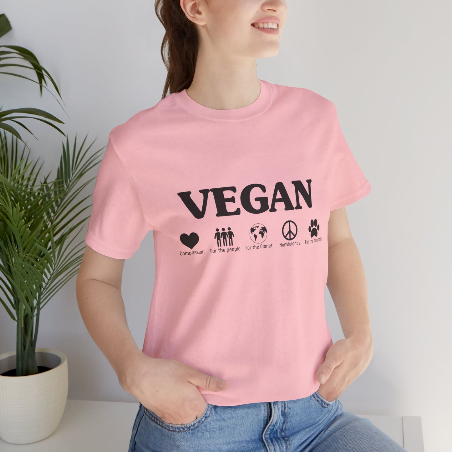 Vegan - Unisex Jersey Short Sleeve Tee