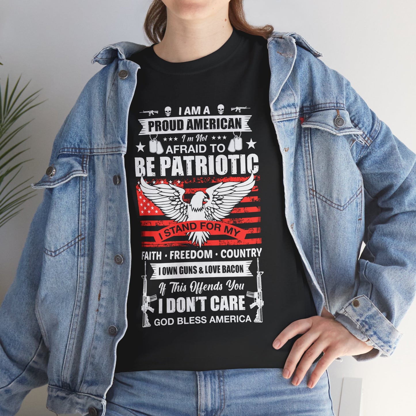 Unisex Patriotic Tee - Proud American T-Shirt, 4th of July Gift, Freedom Shirt, Memorial Day Apparel, Casual Wear - 13789