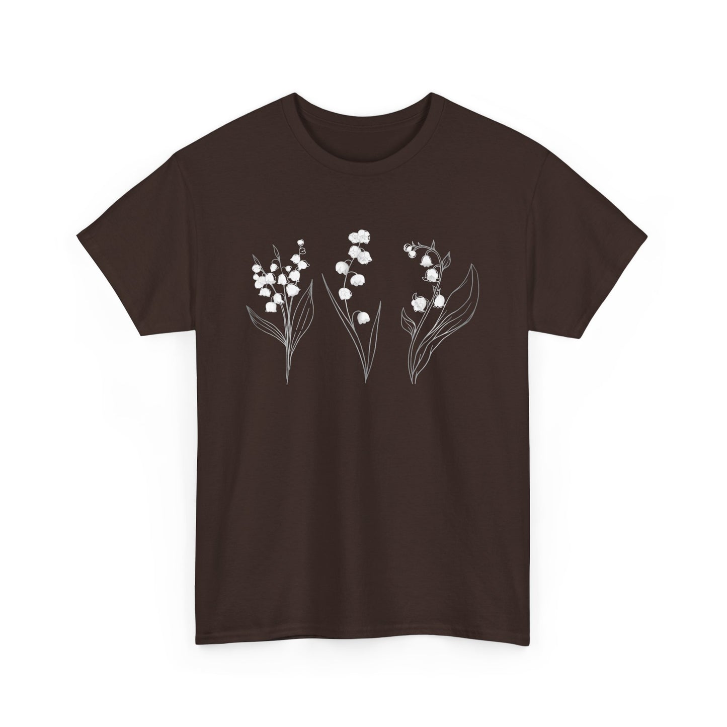 Lily of the Valley Floral Tee – Minimalist Botanical Shirt Gift - 14893