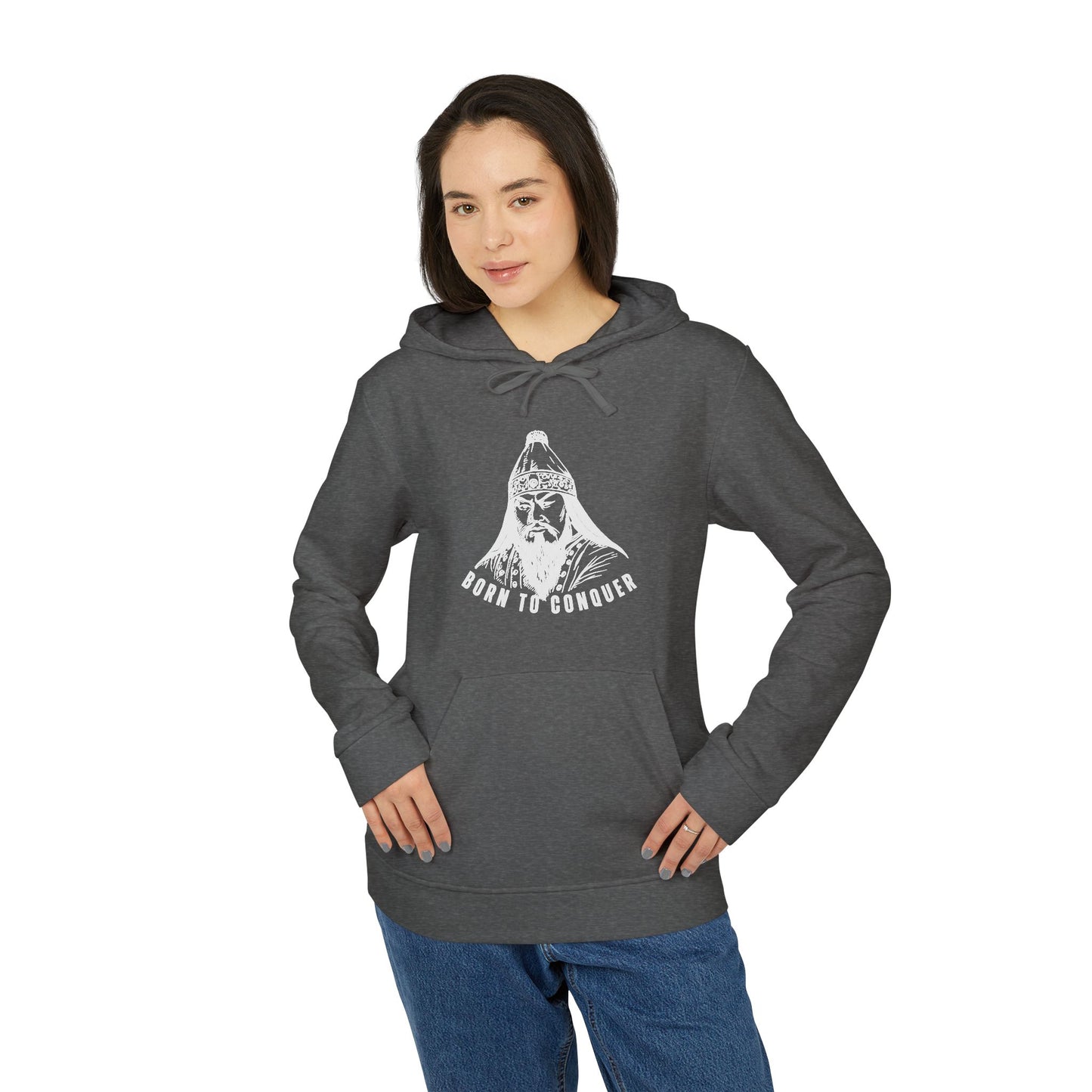 Chinggis Khan, Born To Conquer - Adidas Unisex Fleece Hoodie