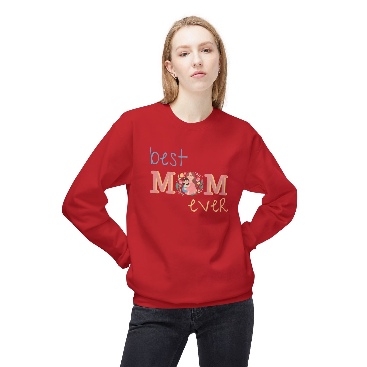 Best Mom Ever Crewneck Sweatshirt for Moms - 11836