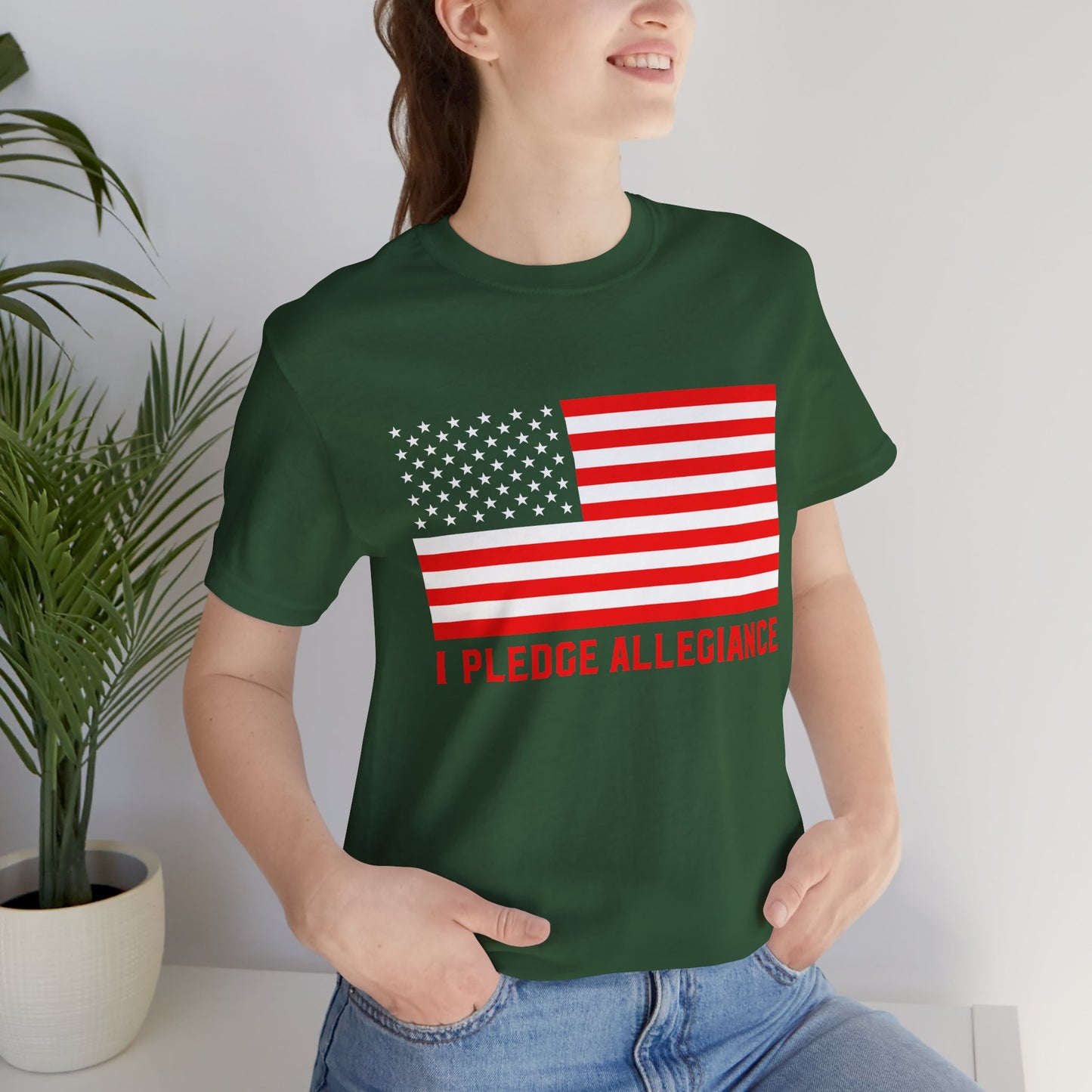 Patriotic Pledge Tee, Unisex T-Shirt for Celebrating Freedom, Independence Day Shirt Gift for Patriots - 13697
