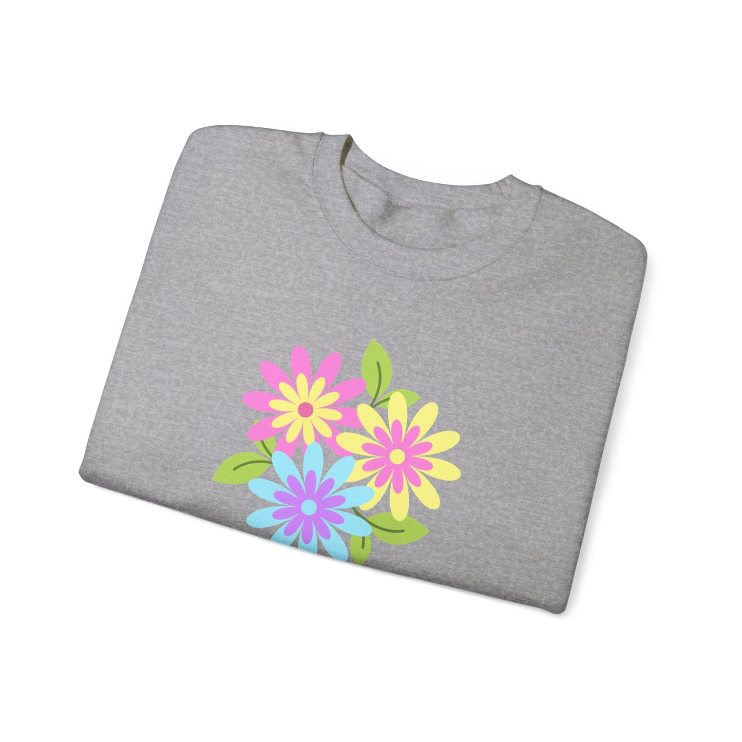 Bright Flower Unisex Heavy Blend™ Crewneck Sweatshirt