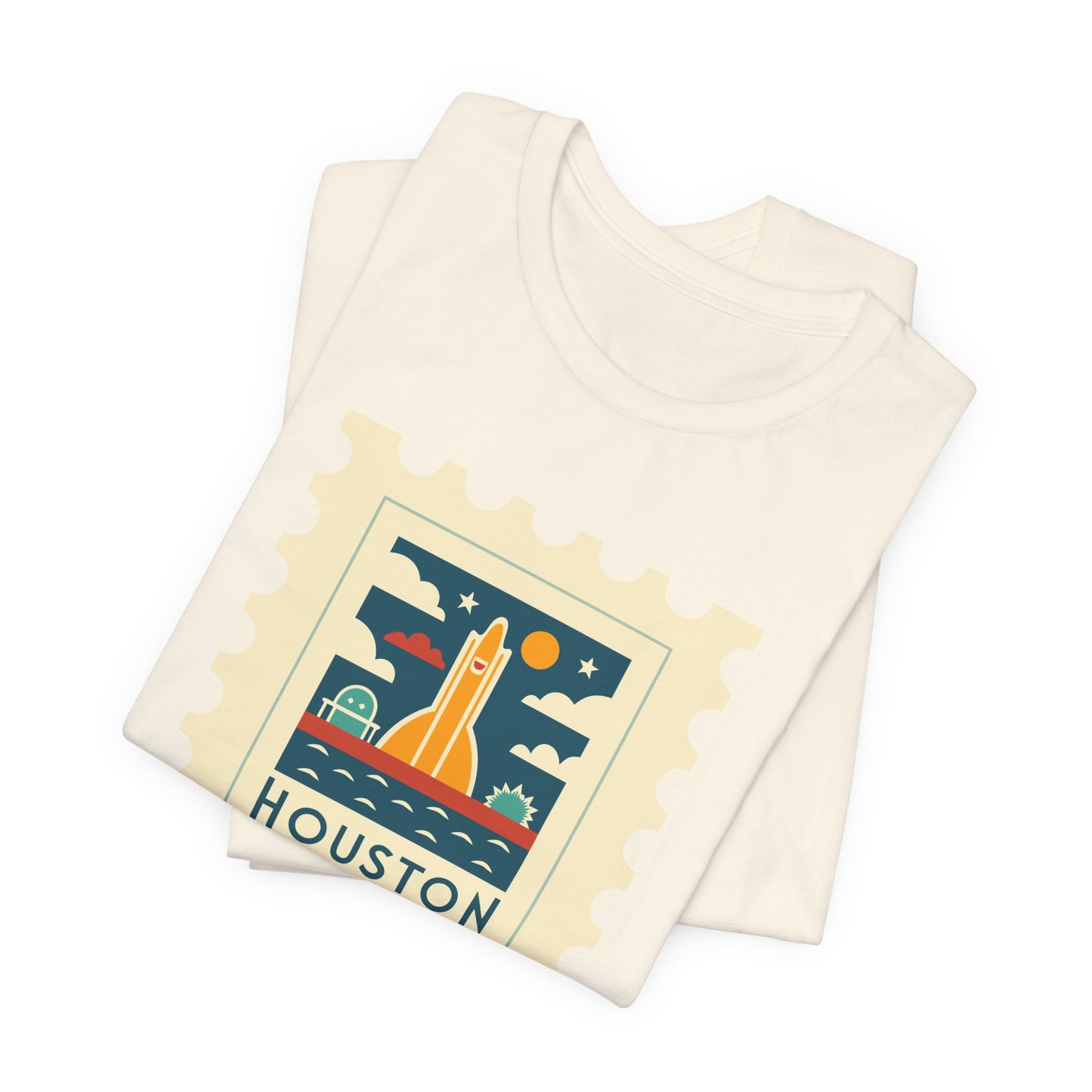 Houston Texas Retro Stamp Unisex Tee - Graphic T-Shirt for Casual Wear - 12143