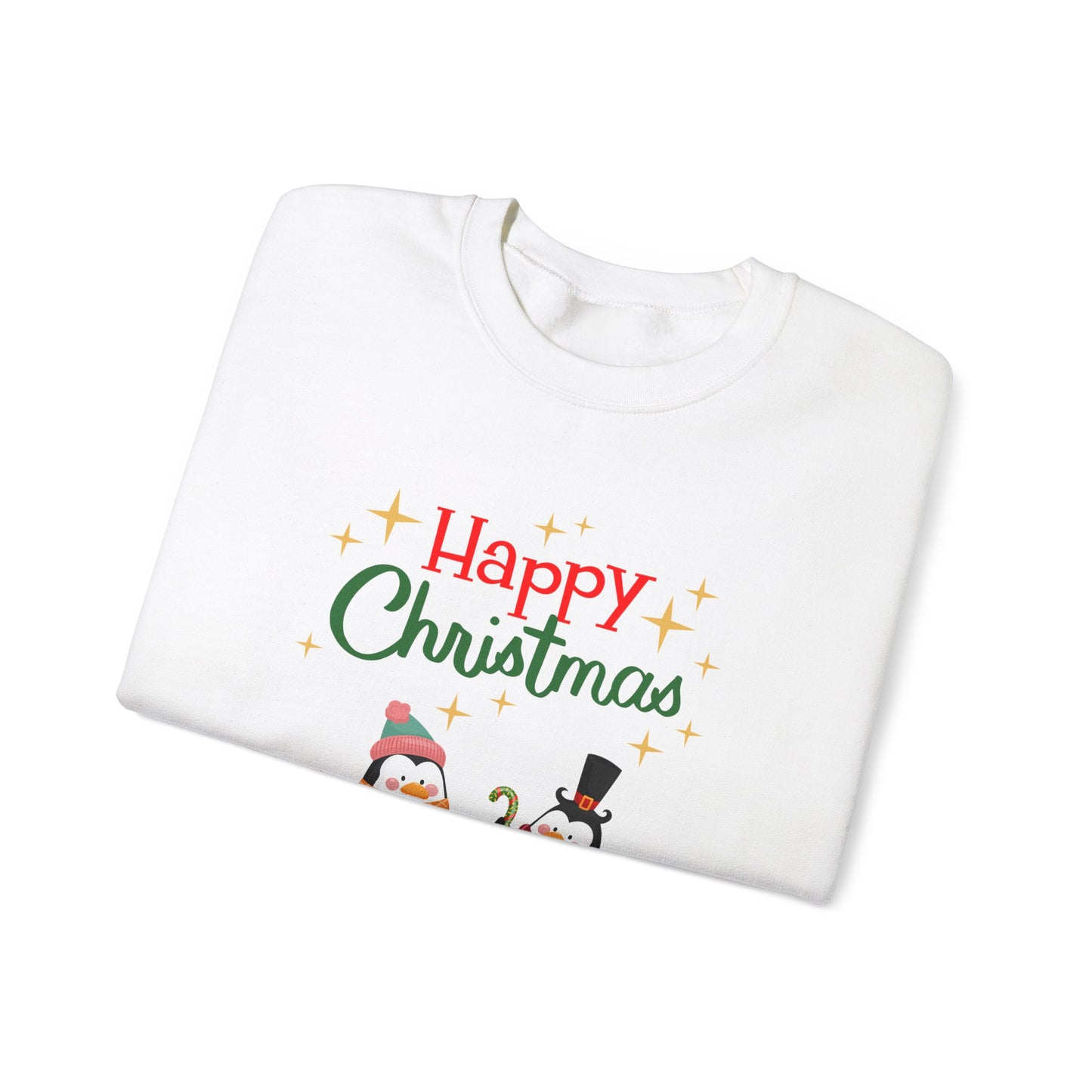 2 Penguins: Happy Christmas - Unisex Heavy Blend™ Crewneck Sweatshirt