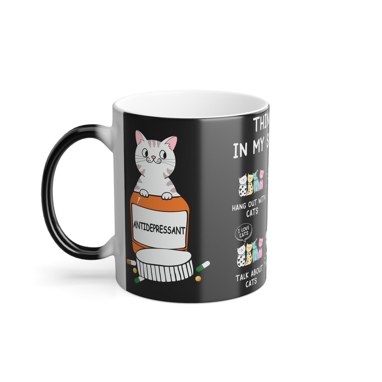 Things I Do In My Spare Time: It's All About My Cats - Color Morphing Mug, 11oz