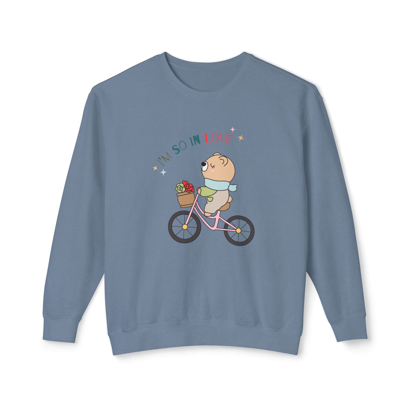 Baby Bear, I'm So in Love - Unisex Lightweight Crewneck Sweatshirt - 11427