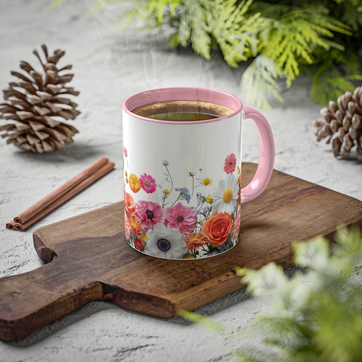 Bright Flowers - Colorful Mugs, 11oz