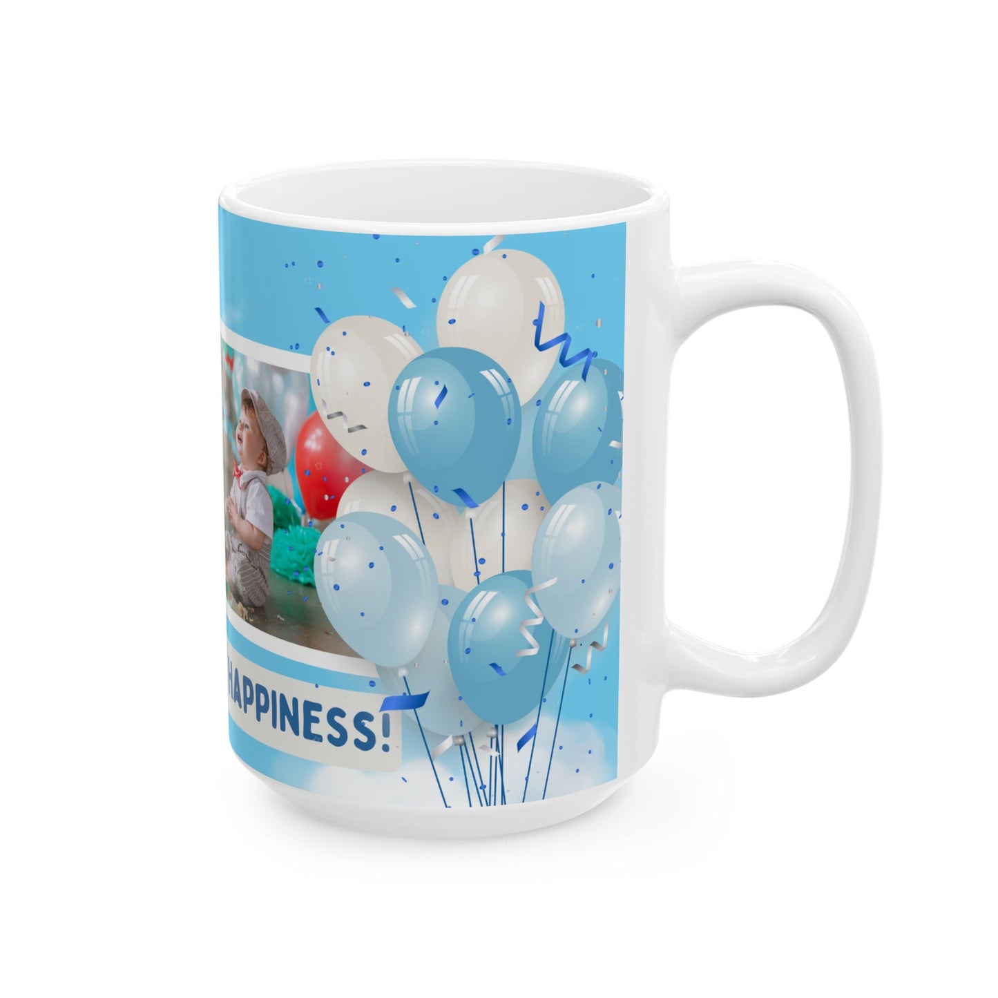 The First Year of Happiness Custom Photo Mug -  13972