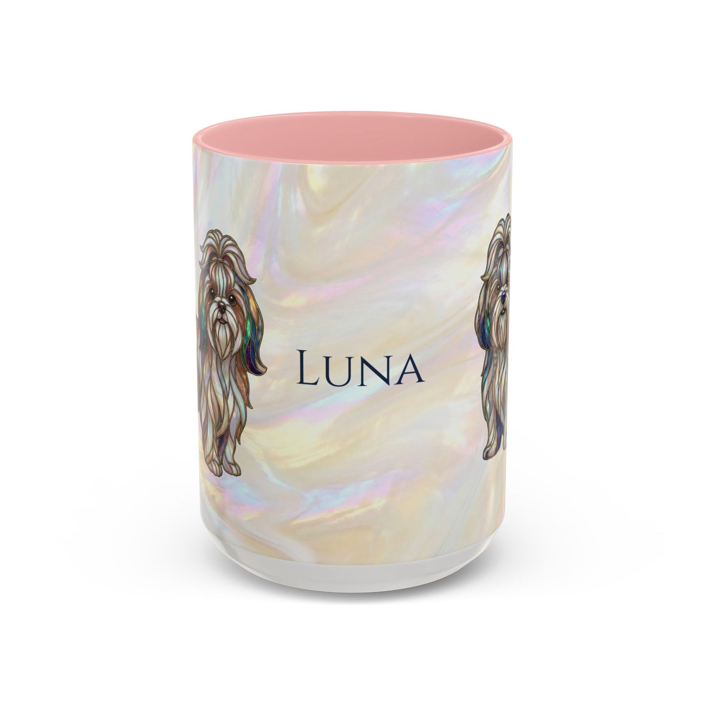 Shih Tzu Accent Coffee Mug – Stained Glass Design 11/15oz - 14647