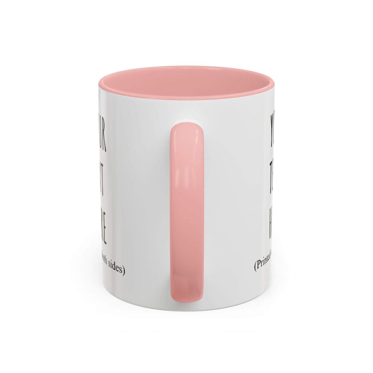 Personalized Accent Coffee Mug – Custom Text Printed Both Sides (11oz & 15oz) - 14676