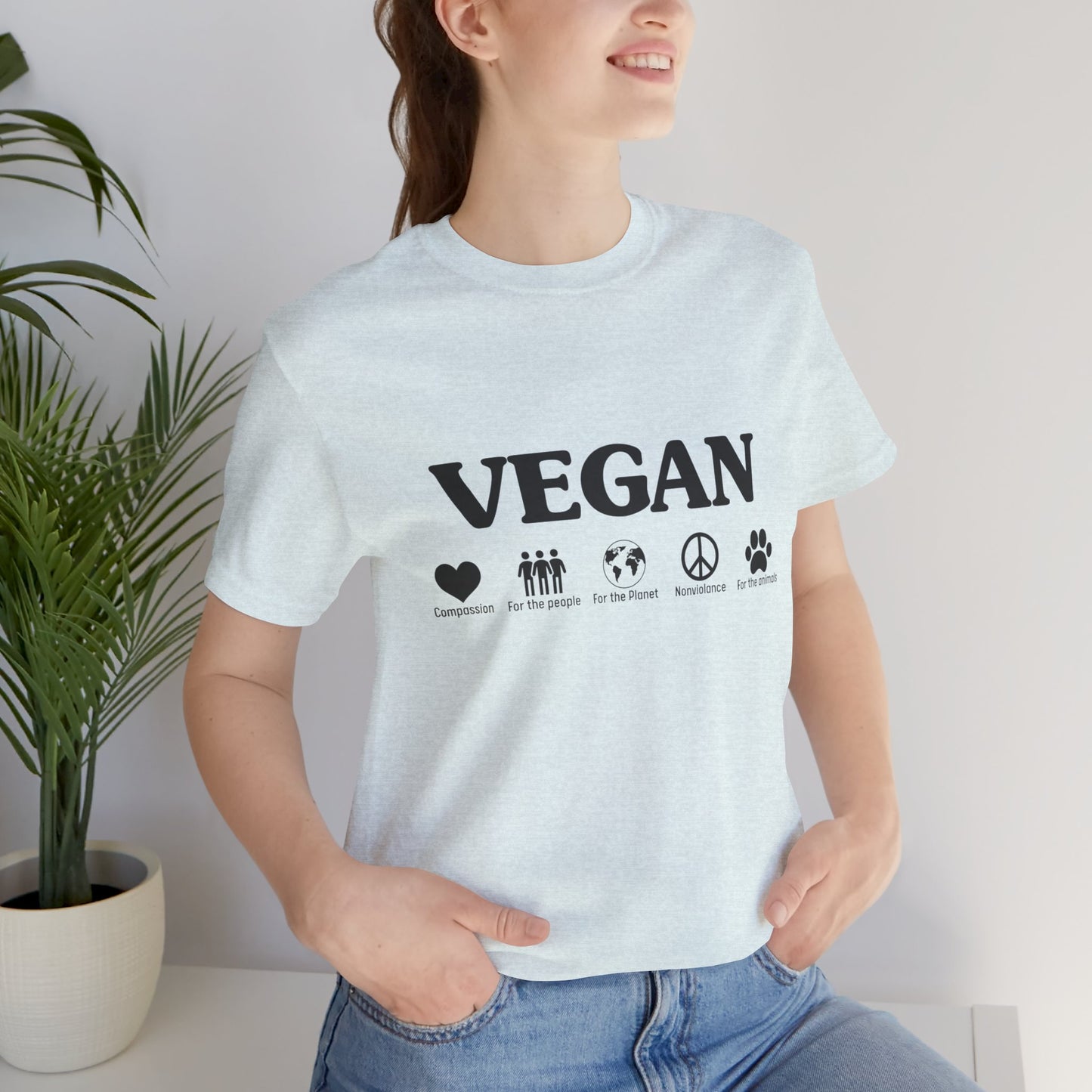 Vegan - Unisex Jersey Short Sleeve Tee