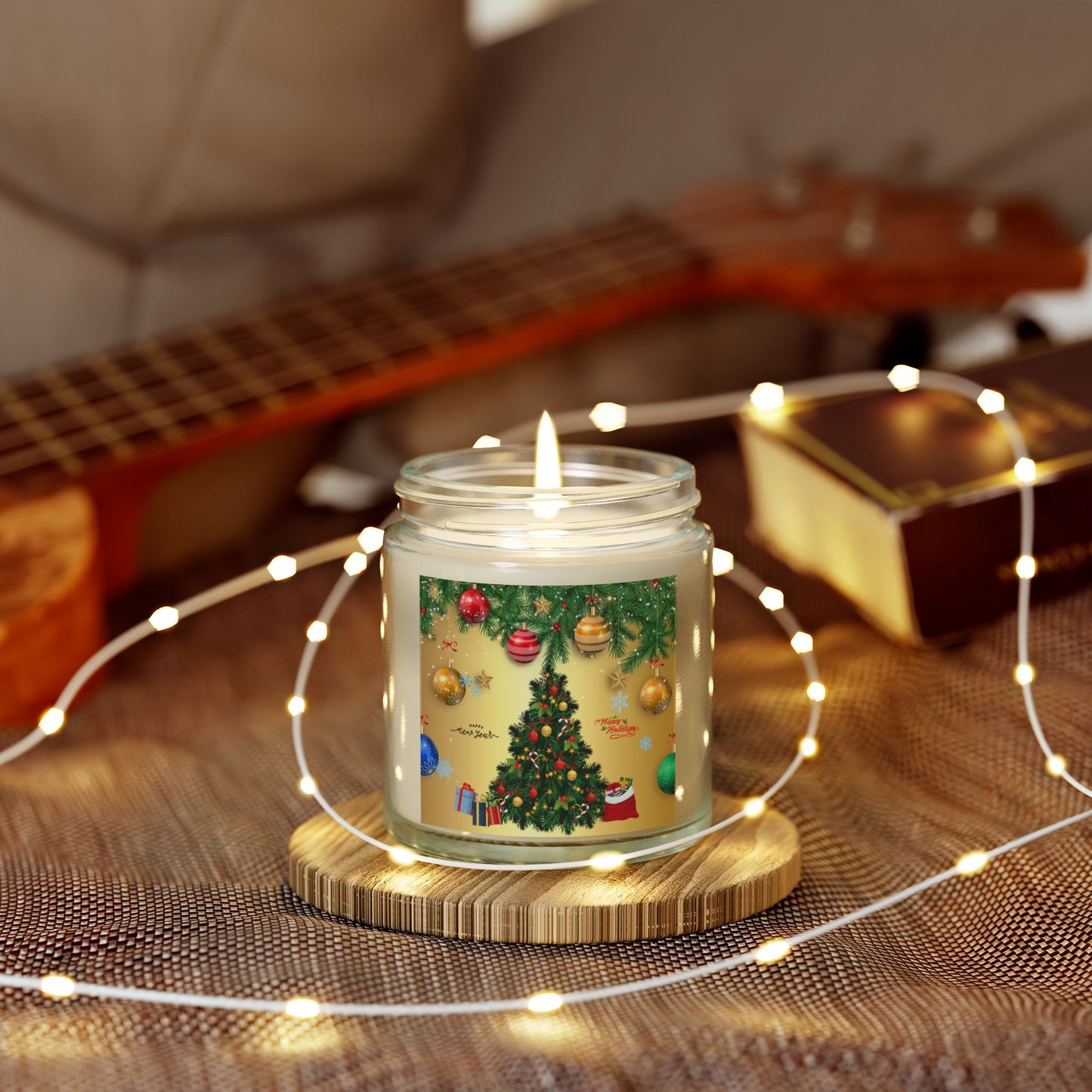 Christmas Tree - Scented Candles, Coconut Apricot Wax (4oz, 9oz)