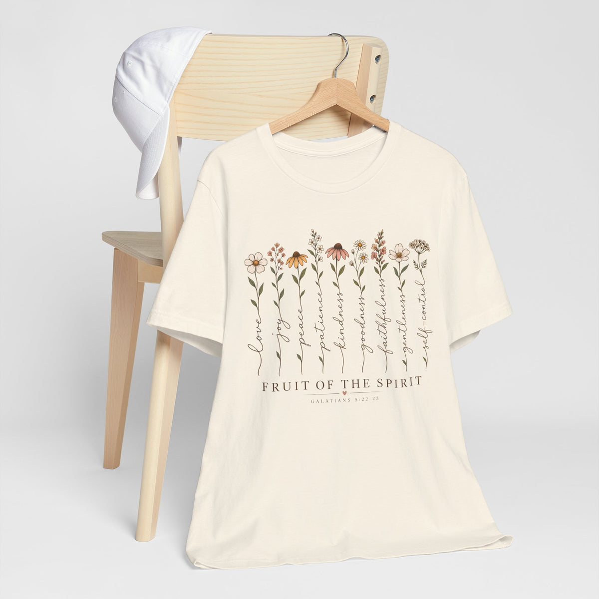 Fruit of the Spirit Floral T-Shirt,  Christian Faith Scripture Tee - 14984