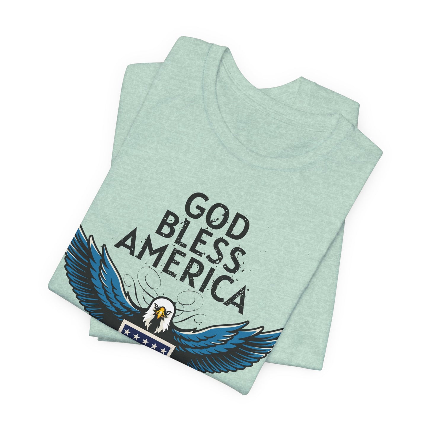 God Bless America Unisex Tee | Patriotic Shirt, American Eagle Design, Casual Wear, Independence Day, Gifts for Veterans - 13786