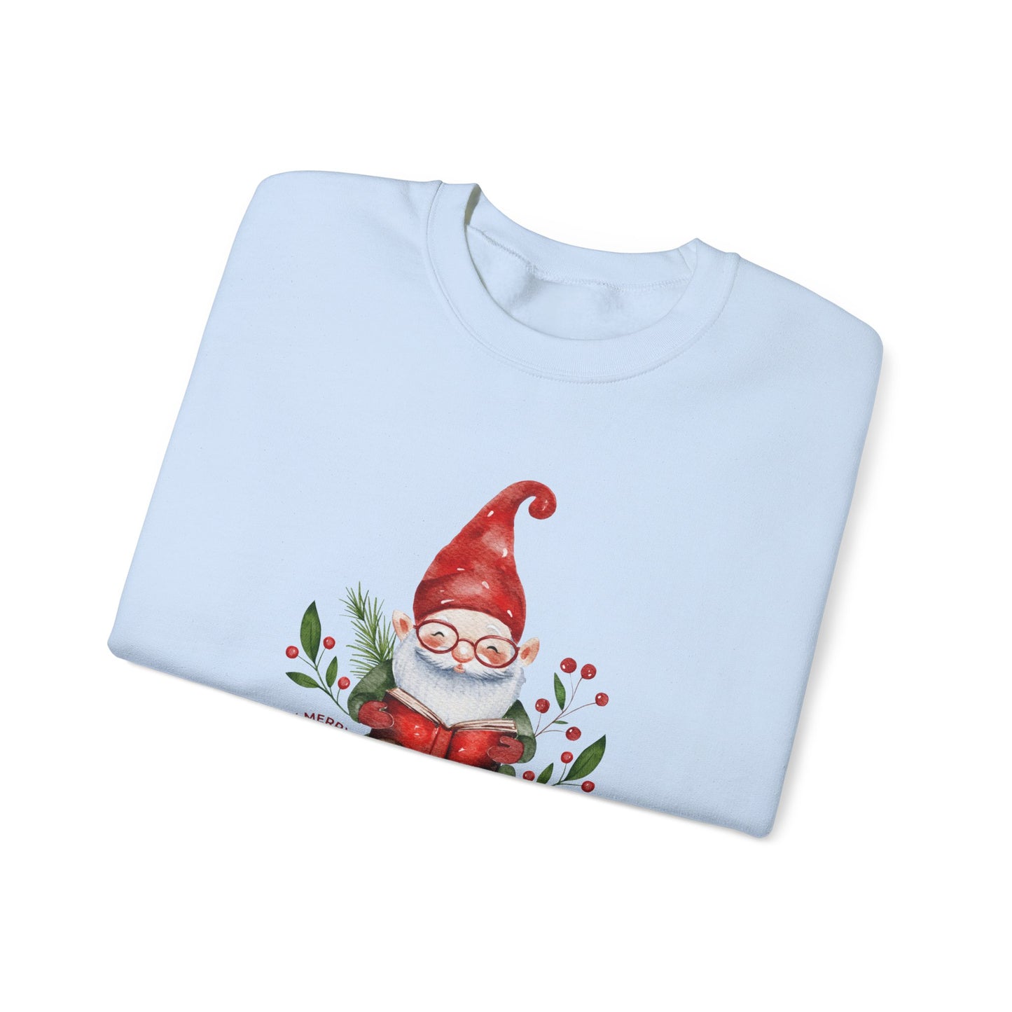 Gnome, Bookmas- Unisex Heavy Blend™ Crewneck Sweatshirt - 10775