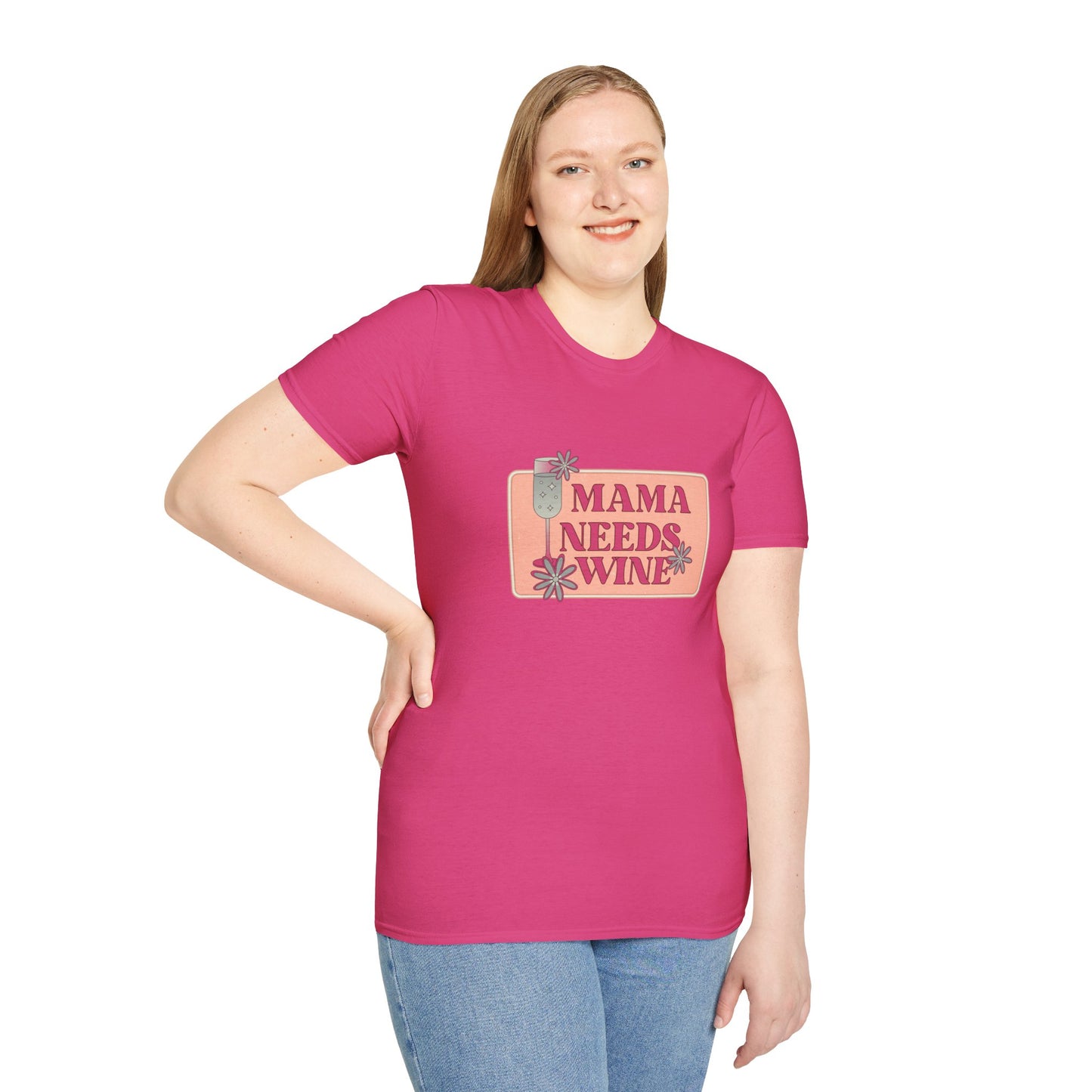 Mama Need Wine - Unisex Softstyle T-Shirt - 11778
