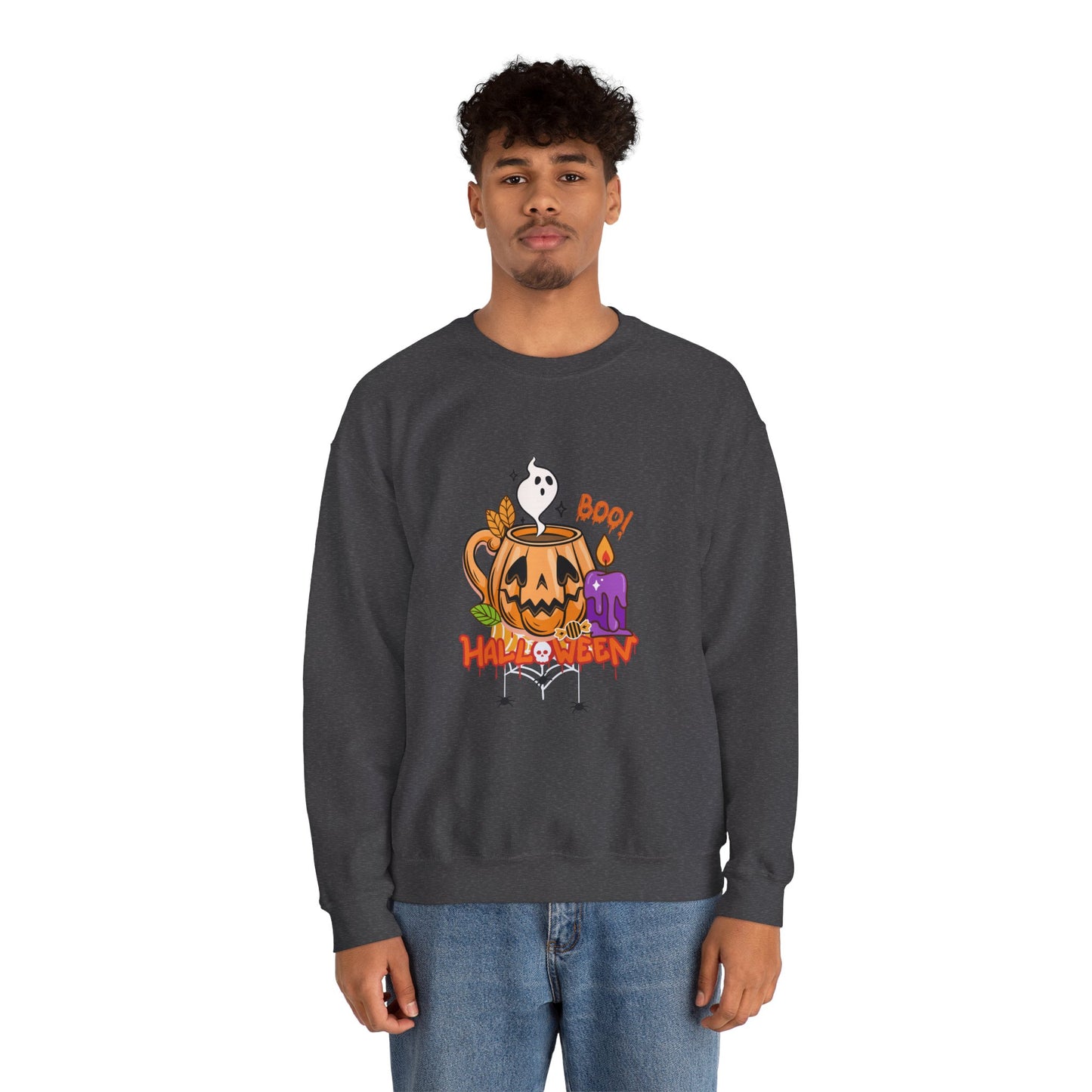 Boo Halloween - Unisex Heavy Blend™ Crewneck Sweatshirt