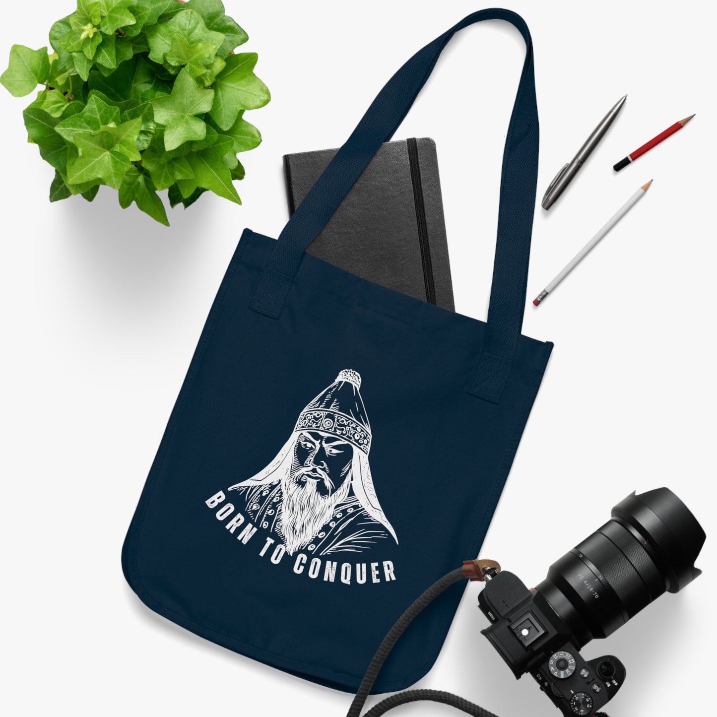 Born to Conquer Mongolia - Organic Canvas Tote Bag - 10378