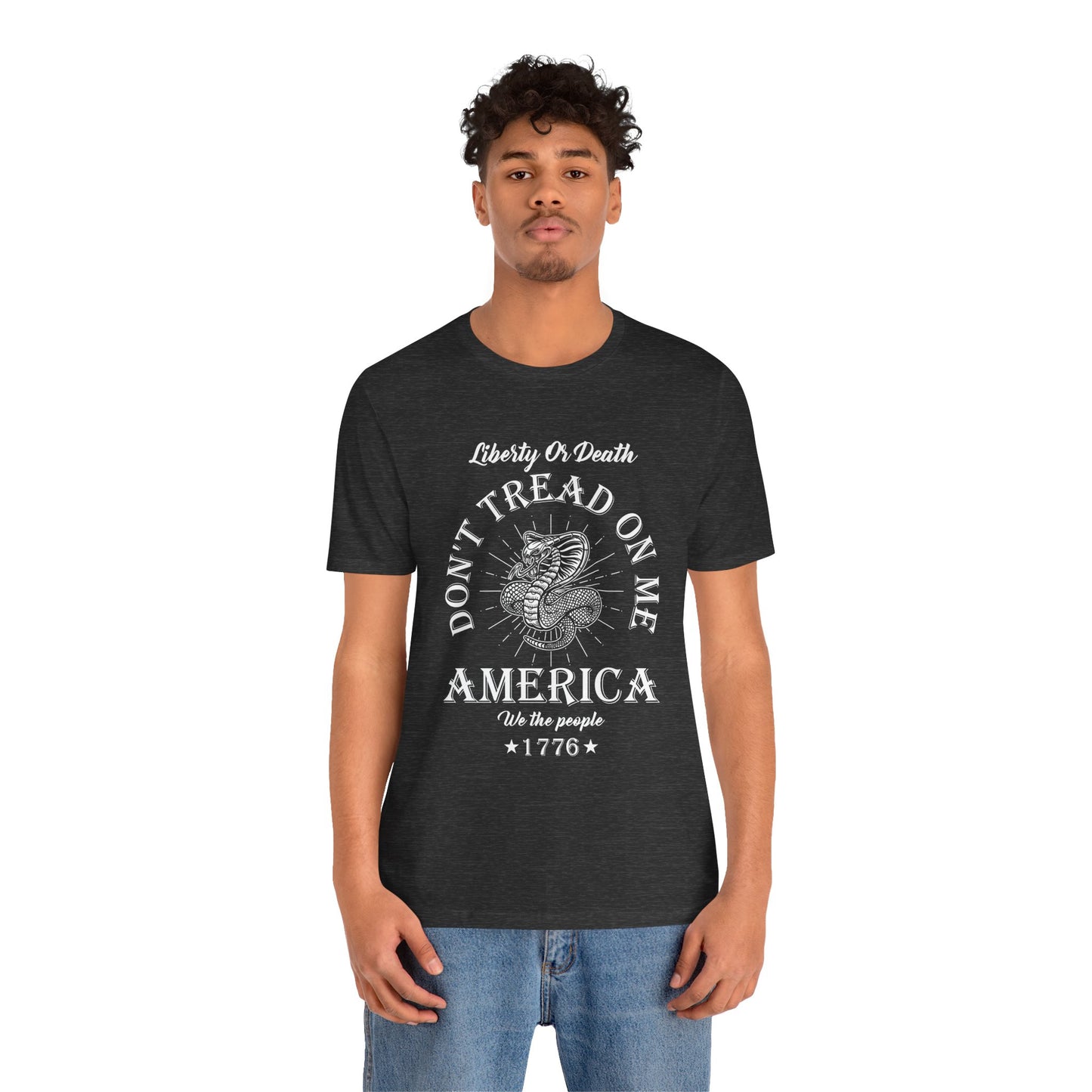 Don't Tread on Me Tee, Unisex Liberty & Death Shirt, Casual Gift, 4th of July Apparel, Patriot T-Shirt - 13656