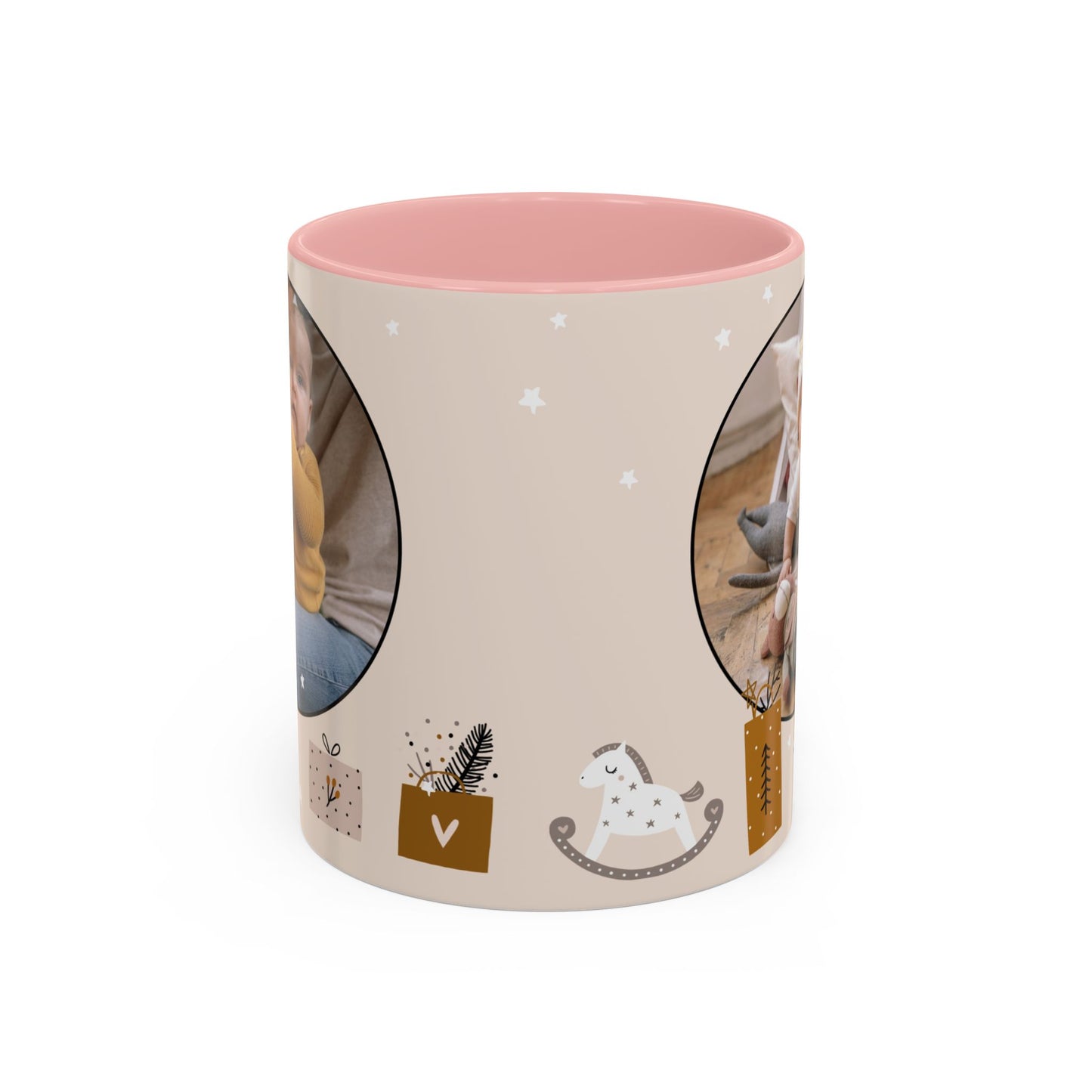 My First Christmas, Customizable - Accent Coffee Mug (11, 15oz) - 10860