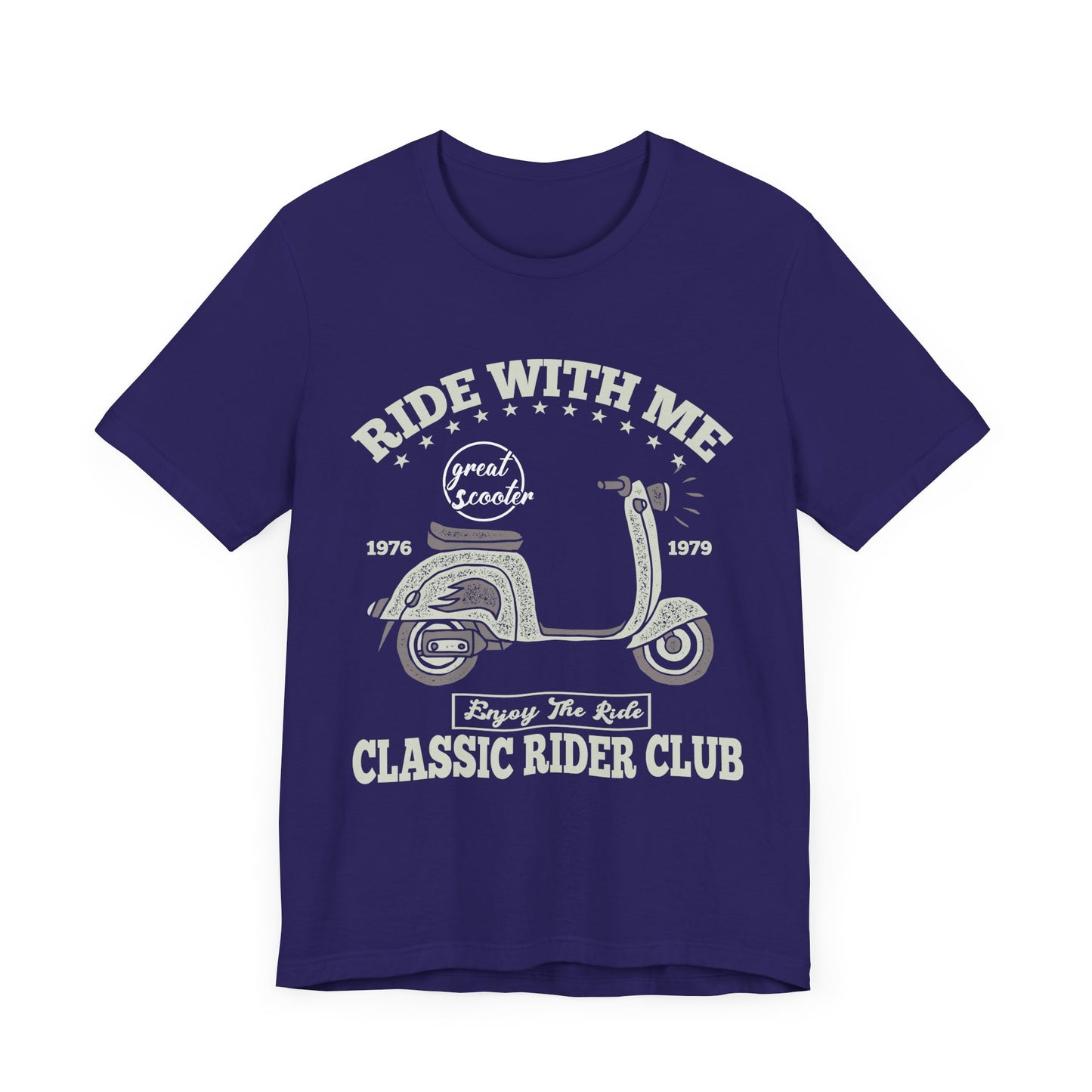 Ride With Mt, Great Scooter - Unisex Jersey Short Sleeve Tee - 13215