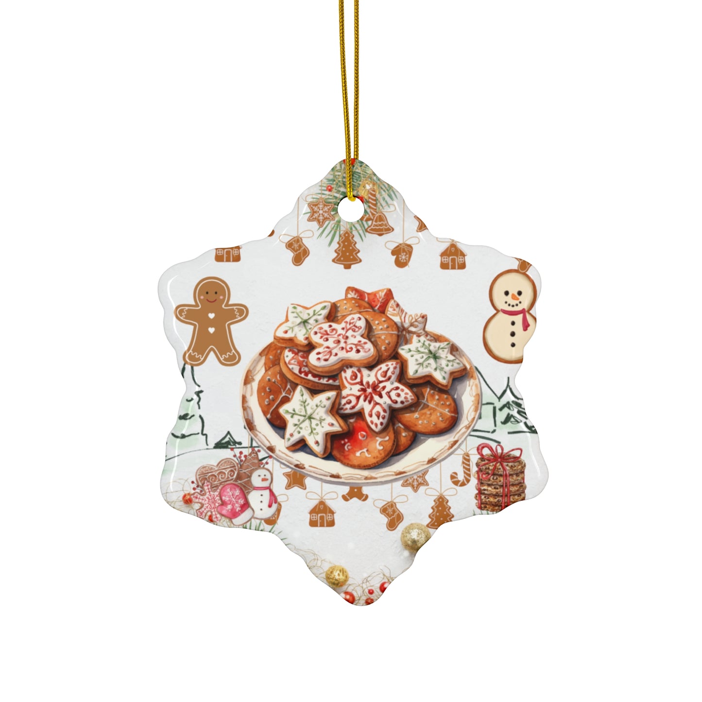 Christmas Cookies - Ceramic Ornament, 4 Shapes