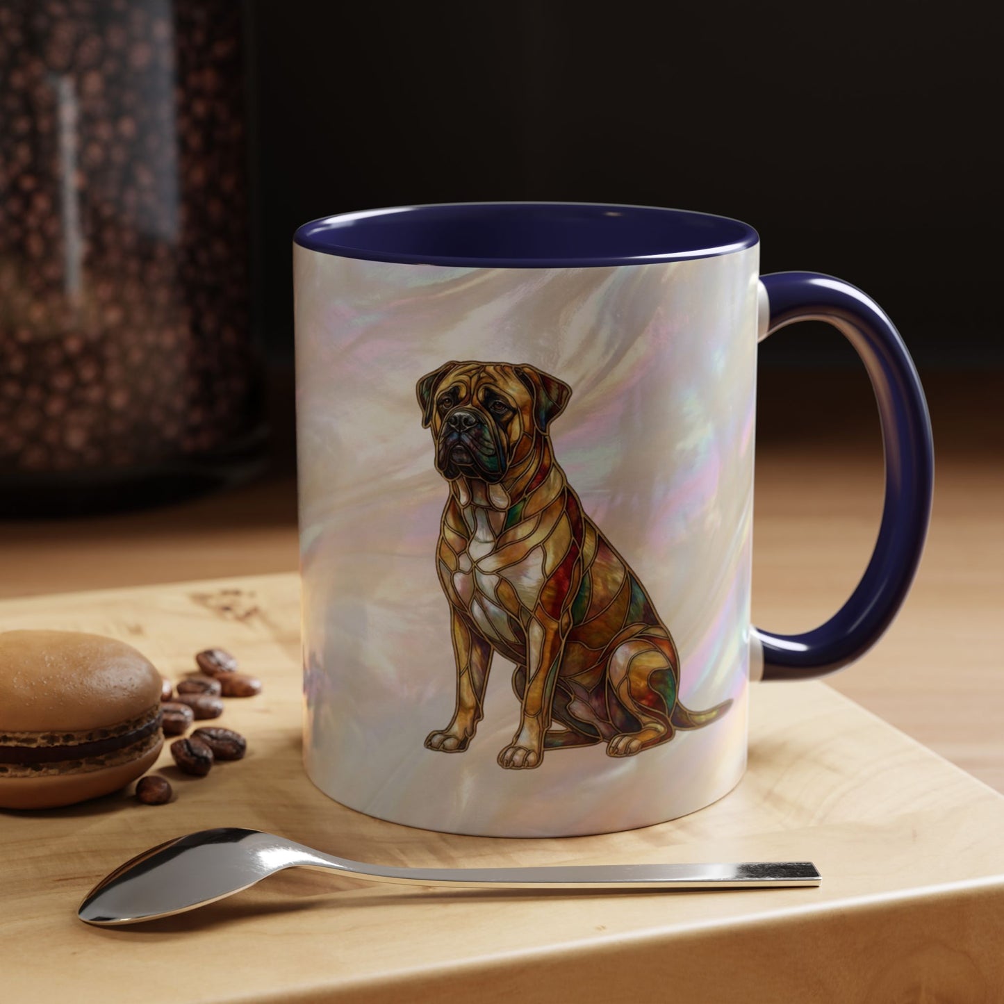Bull Mastiff Accent Coffee Mug -Stained Glass Style (11/15oz) 14622