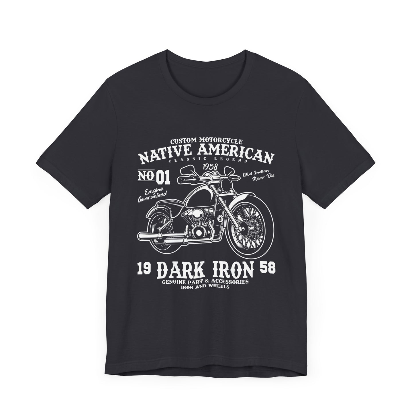 Custom Motorcycle, Native American - Unisex Jersey Short Sleeve Tee - 13299