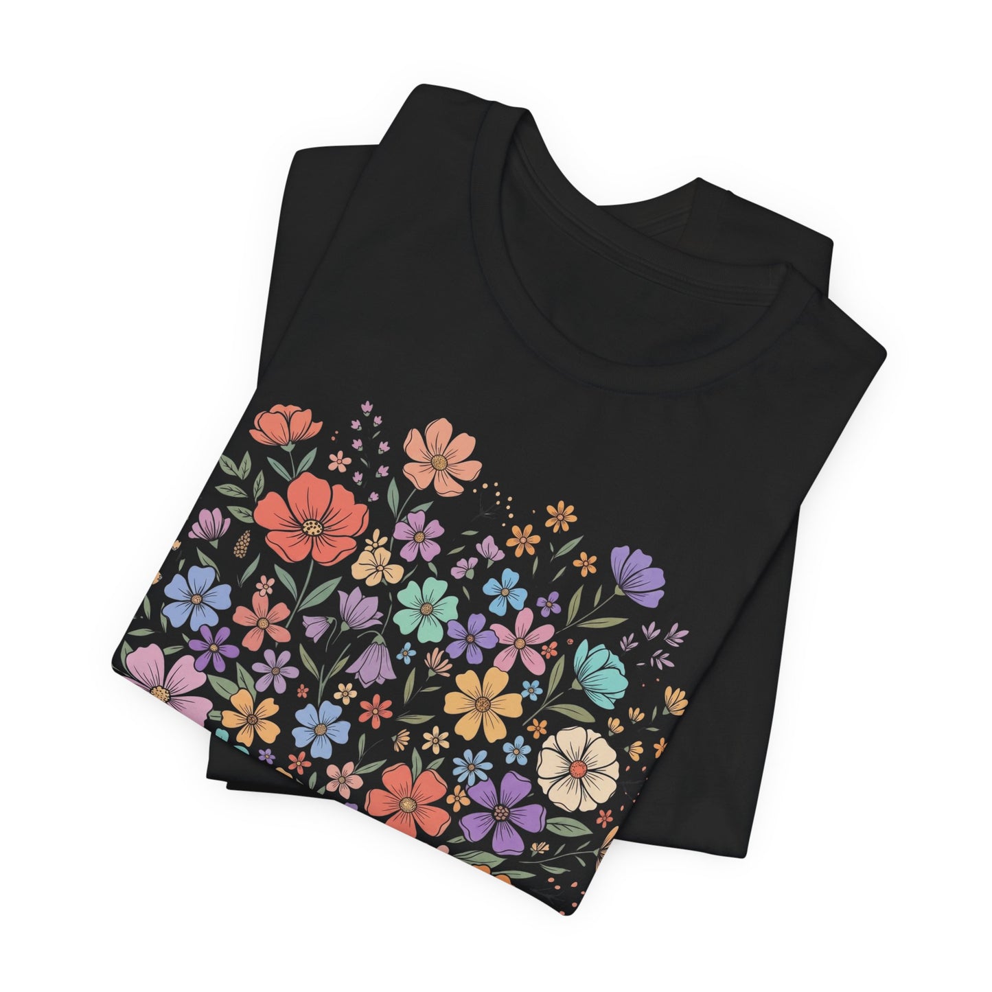 Bloom Anyway Floral T-Shirt, Inspirational Wildflower Graphic Tee - 14958