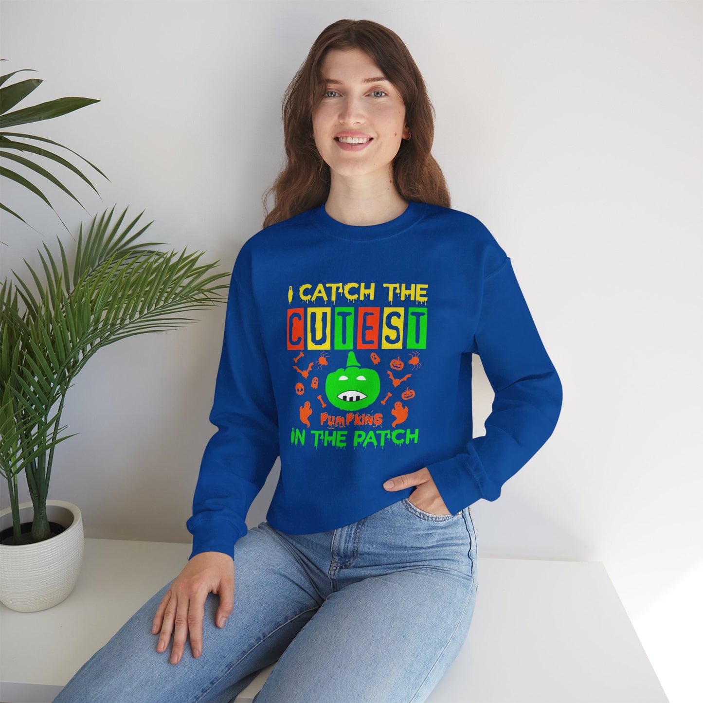 I Catch The Cutest Pumpkins In The Patch - Unisex Heavy Blend™ Crewneck Sweatshirt