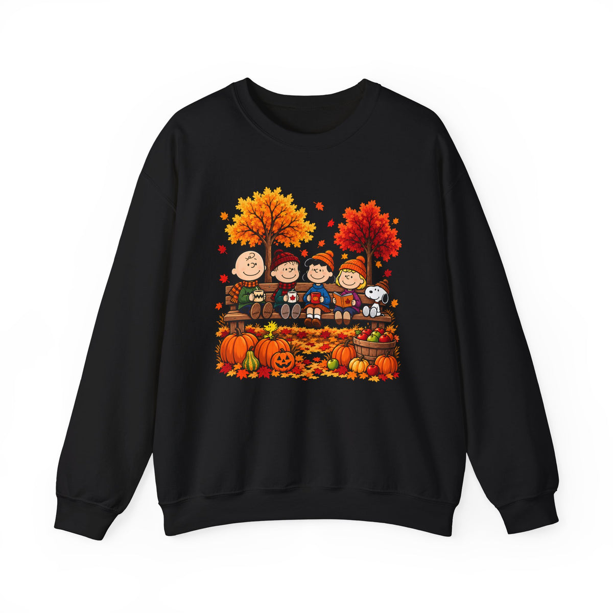 Fall Friends Crewneck Sweatshirt, Cute Autumn Pumpkin Patch Design - 14999