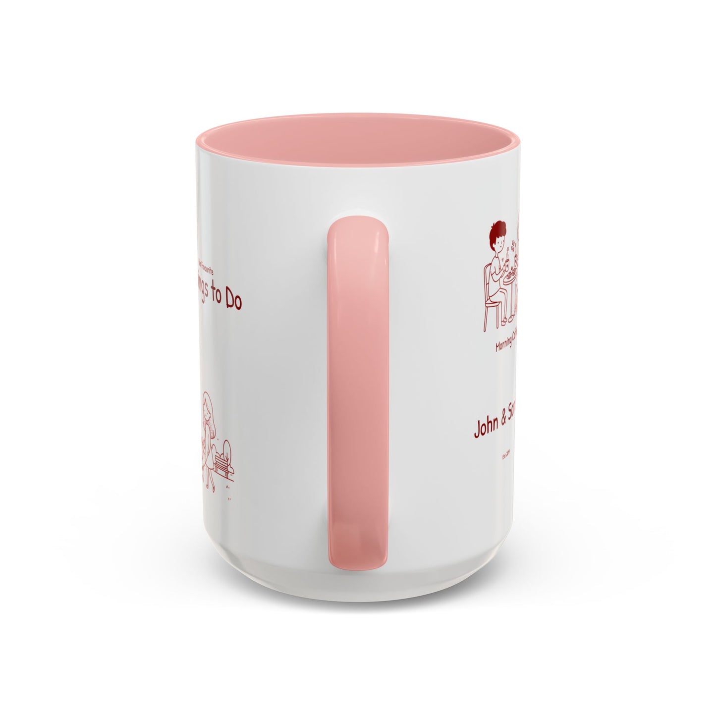 Our Favorite Things to Do Valentine’s Mug – Cozy Couples Illustrated Accent Coffee Mug - 14706