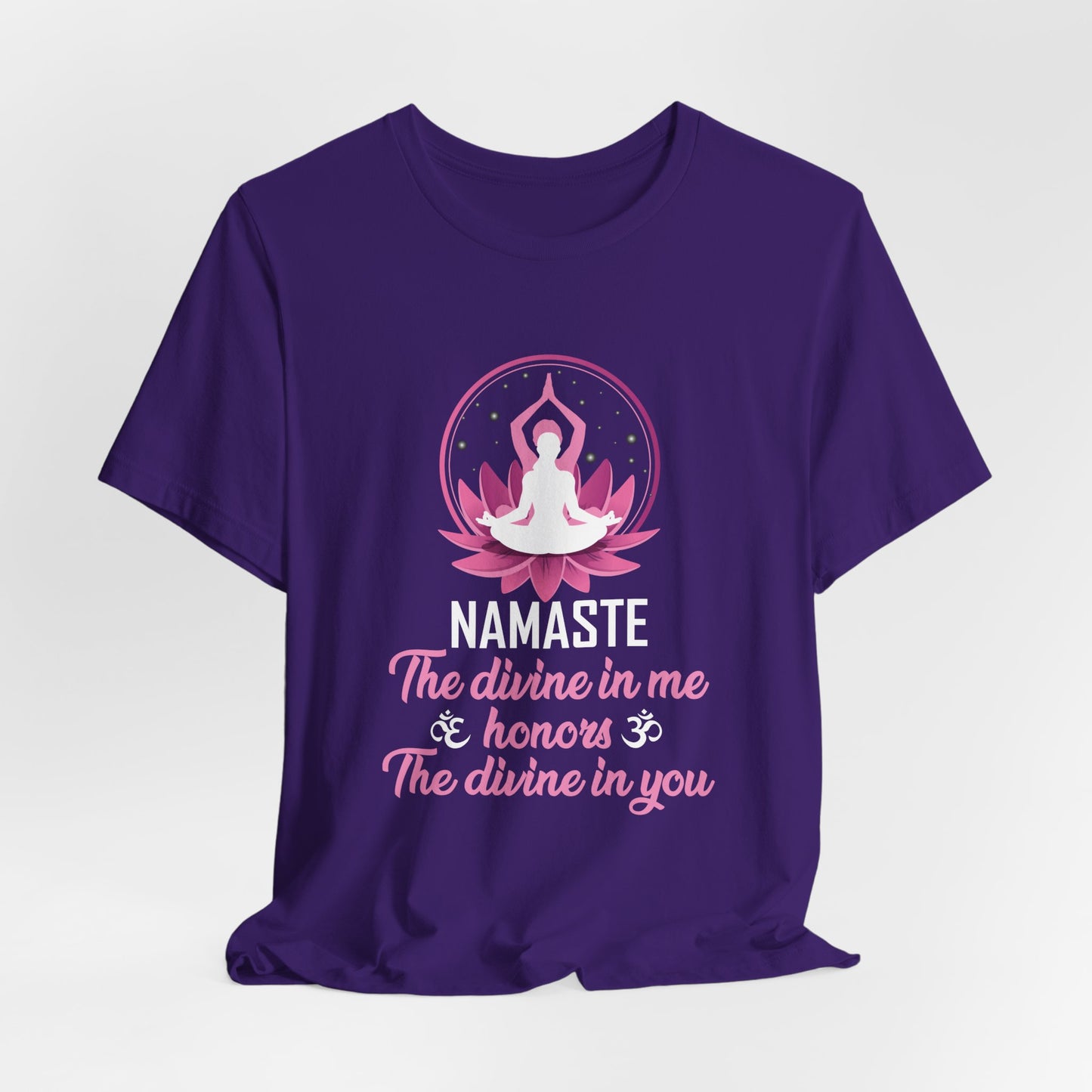 Yoga: Namaste, The Divine In Me & Honor, The Divine In You - Unisex Jersey Short Sleeve Tee - 12535
