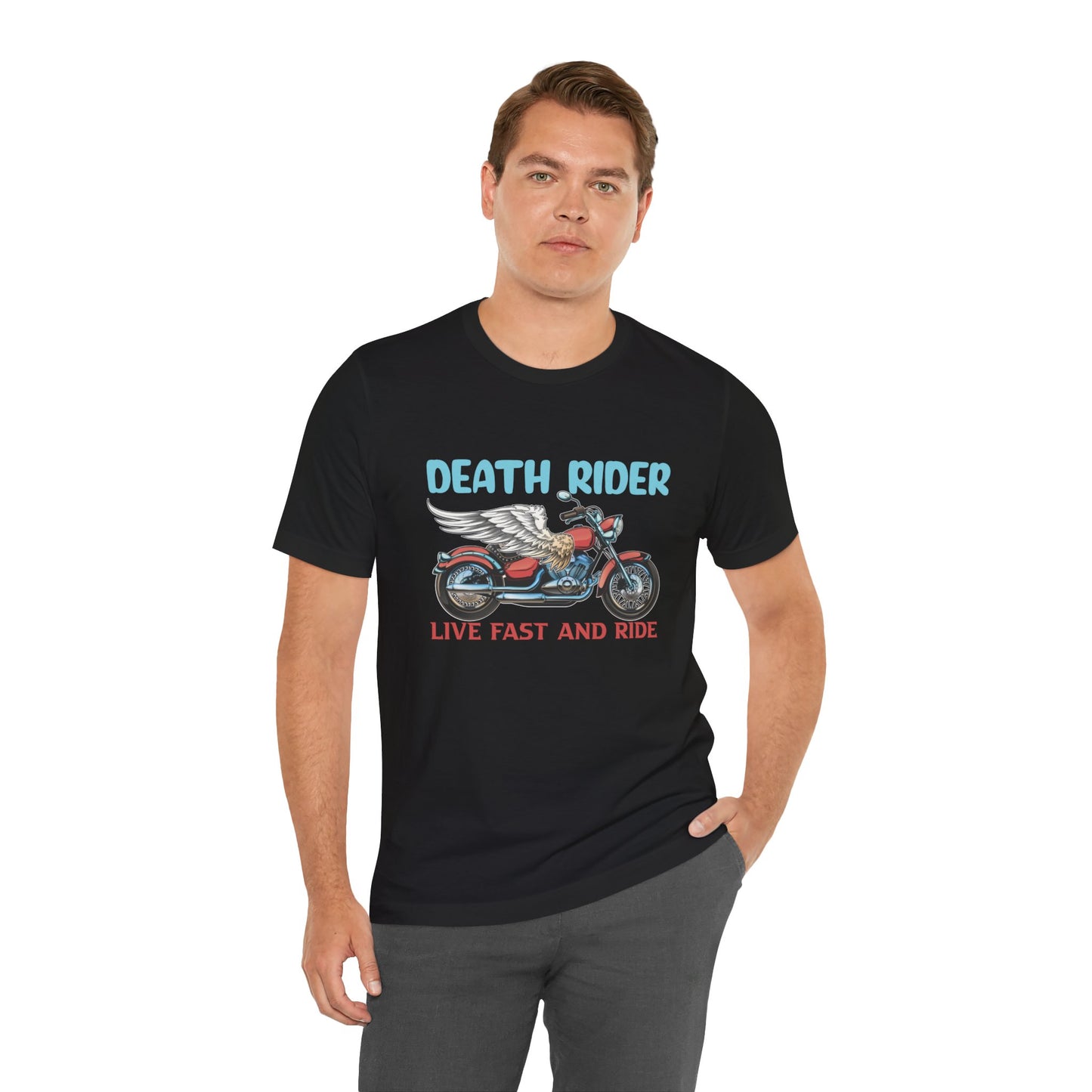 Death Rider, Live Fast and Ride  - Unisex Jersey Short Sleeve Tee