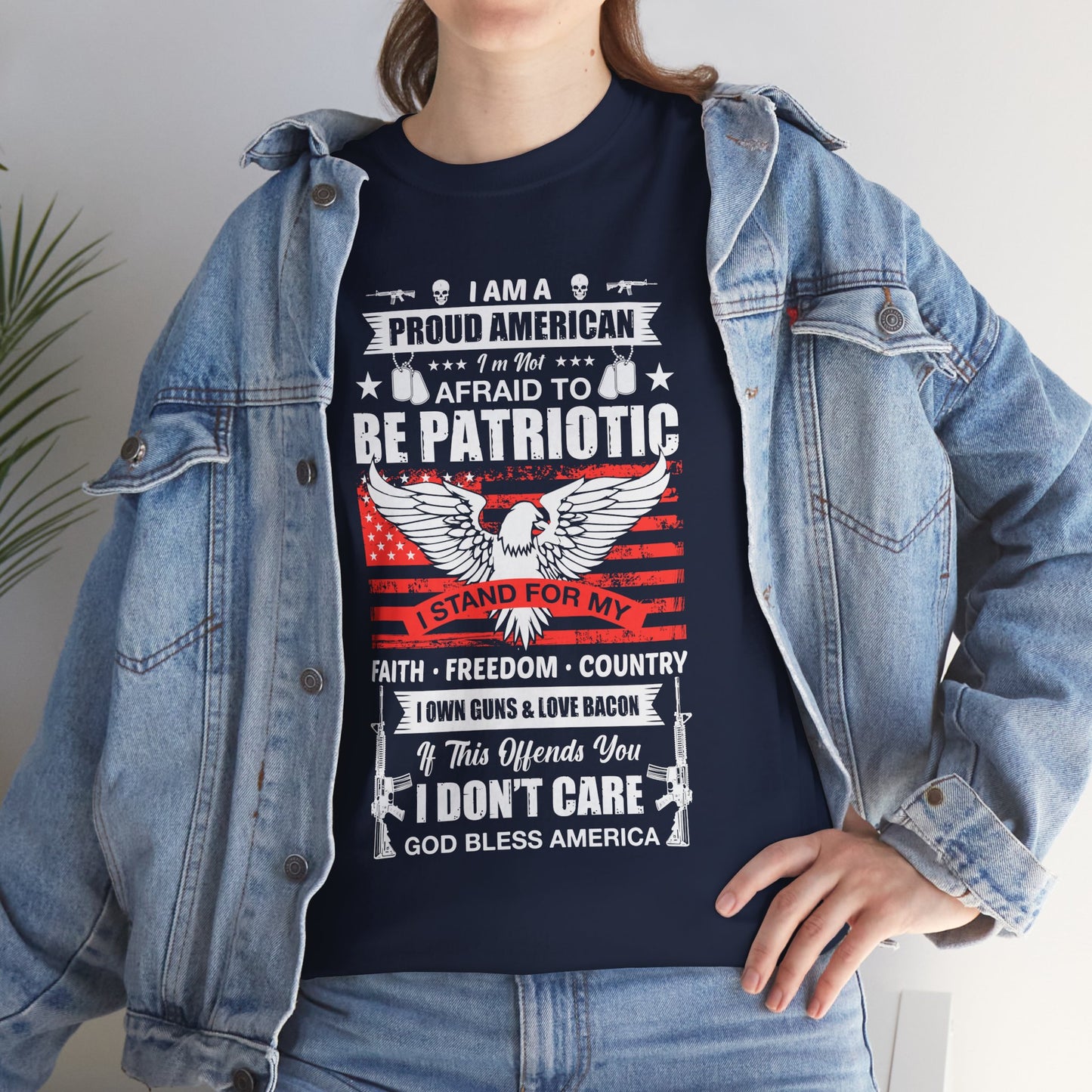 Unisex Patriotic Tee - Proud American T-Shirt, 4th of July Gift, Freedom Shirt, Memorial Day Apparel, Casual Wear - 13789