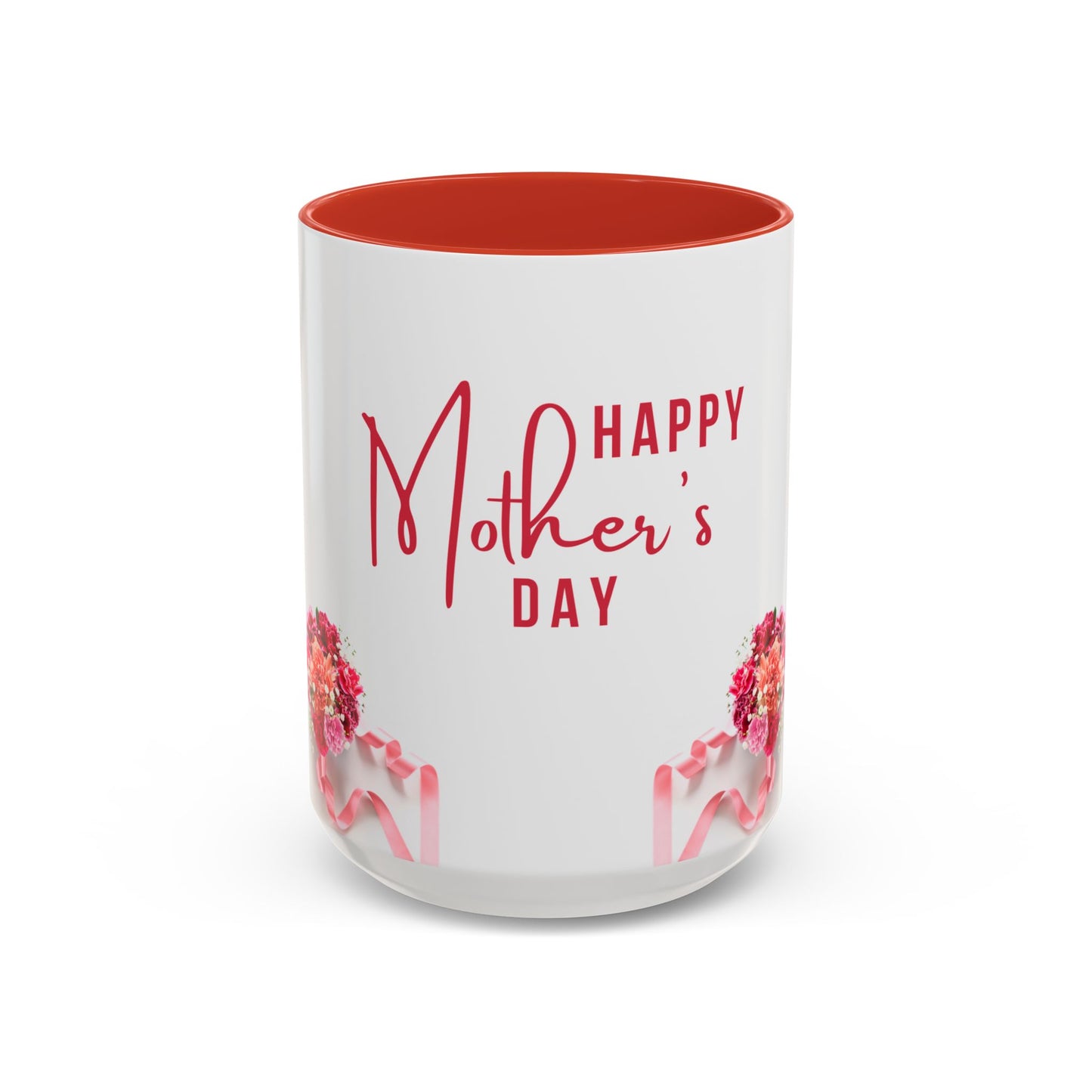 Happy Mother's Day Accent Coffee Mug - Floral Design for Moms - 11868