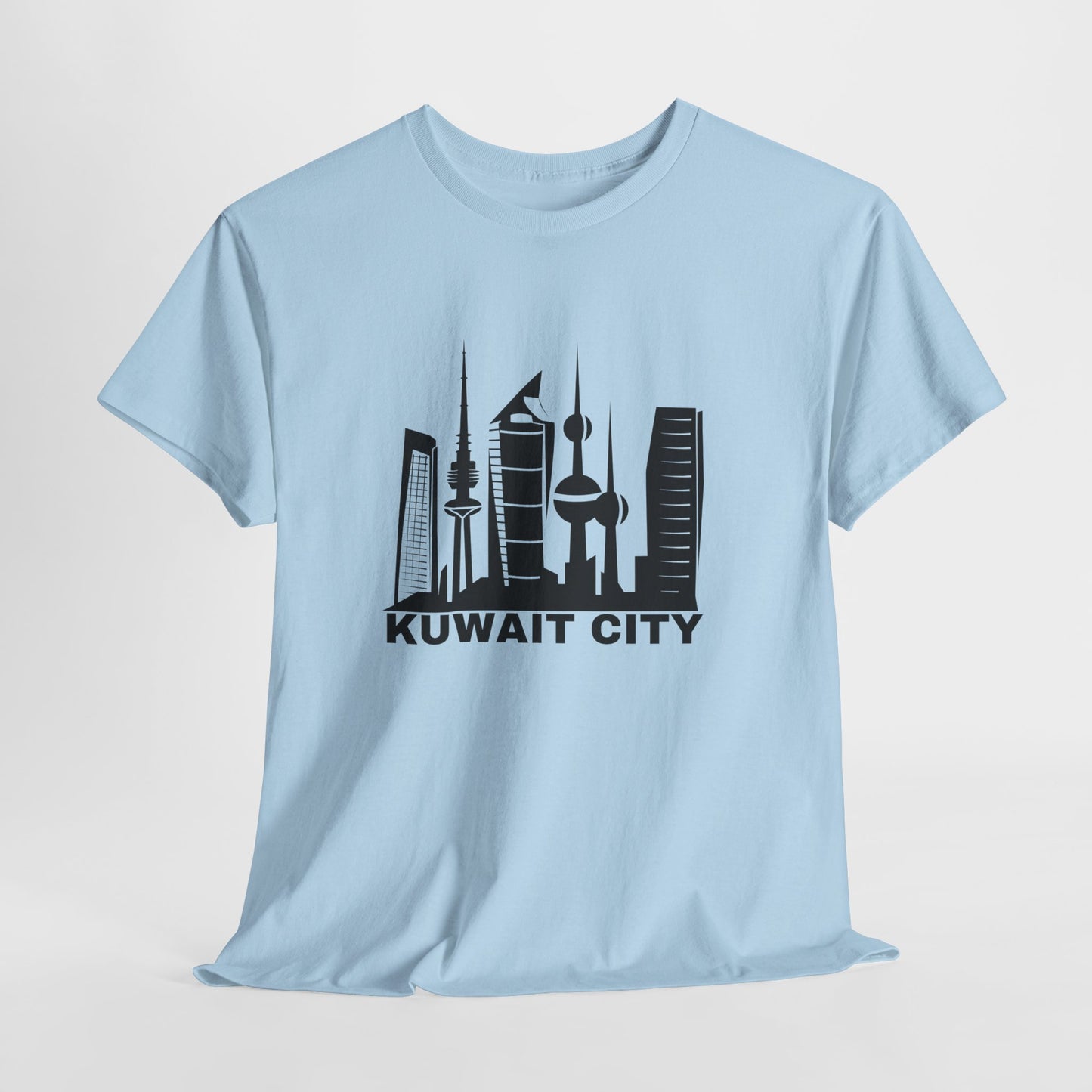 Kuwait City Graphic Unisex Heavy Cotton Tee - Urban Skyline Shirt - 12262