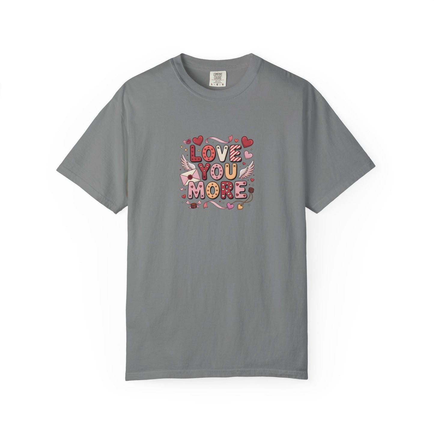 Love You More – Cute Valentine Graphic T-Shirt  - 14740