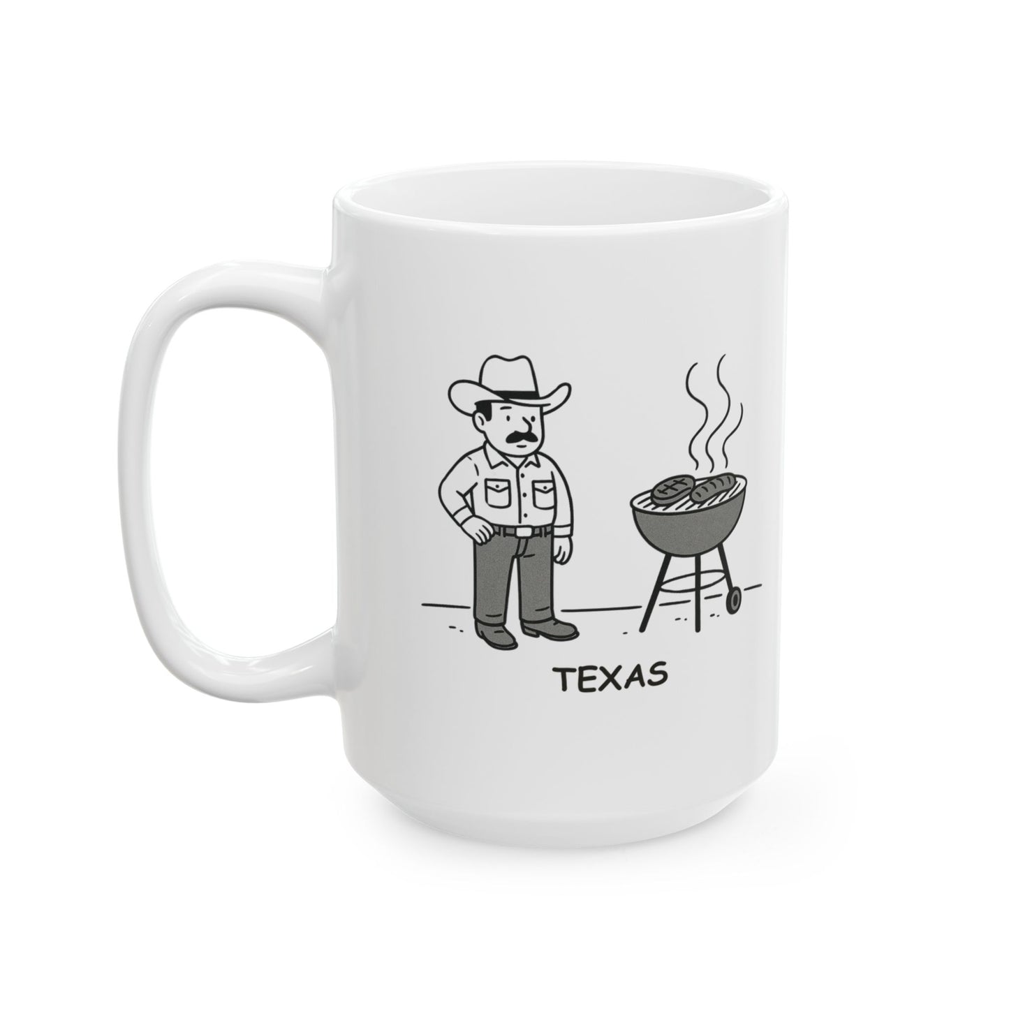 "In Texas, we don’t rush—we take our time, especially when it comes to BBQ." Ceramic Mug | 11oz & 15oz - 12678